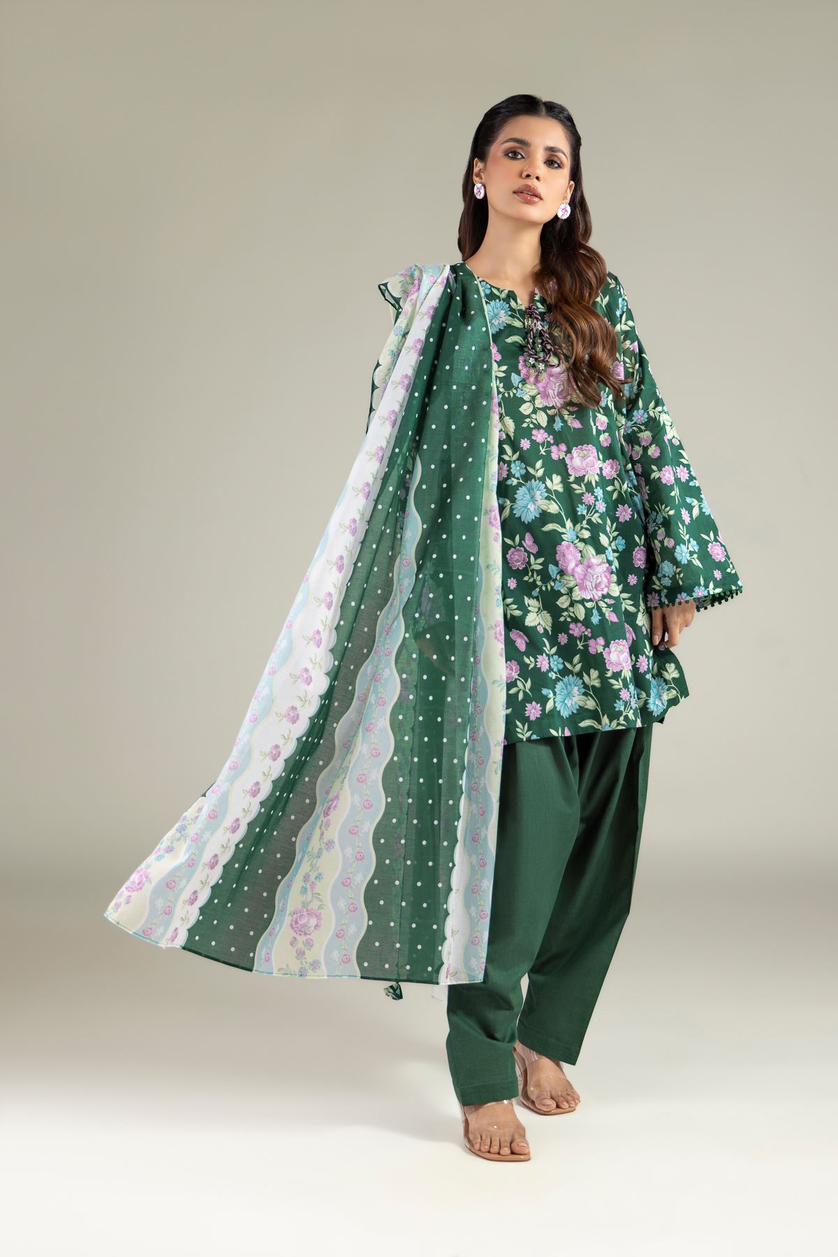 Printed Lawn Fabrics 3 Piece - A11-26-110FH1-VG