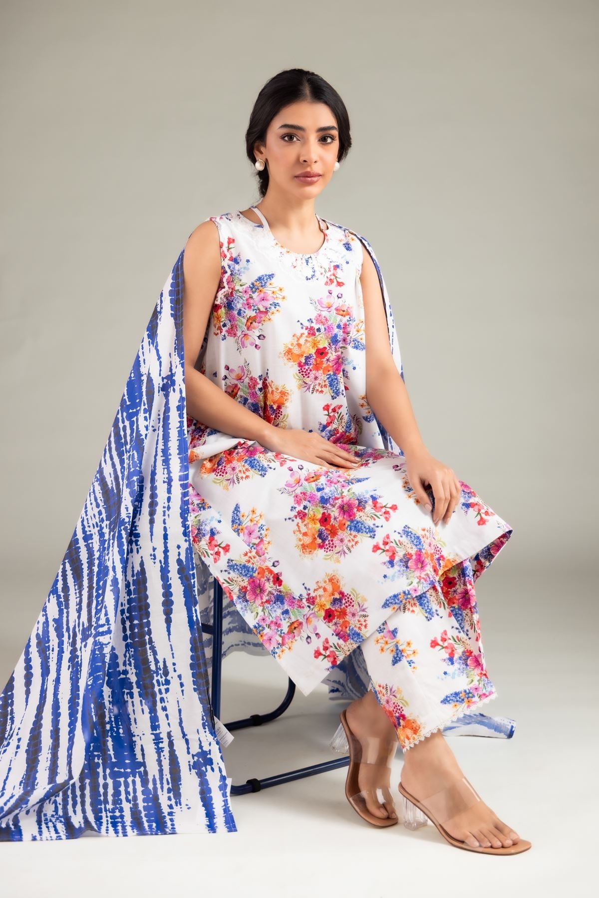 Embroidered Textured Cotton Kurta - 1-26-105-A-F-VG