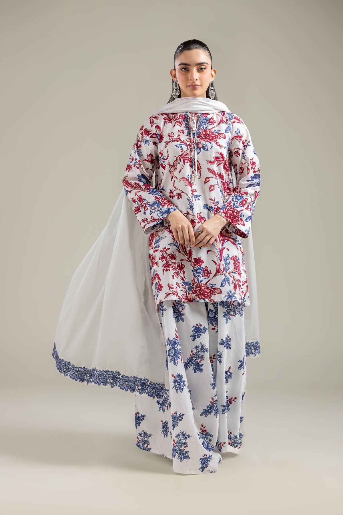 Embroidered Lawn Summer Lawn Dupatta - 1-26-121-C-C-VG