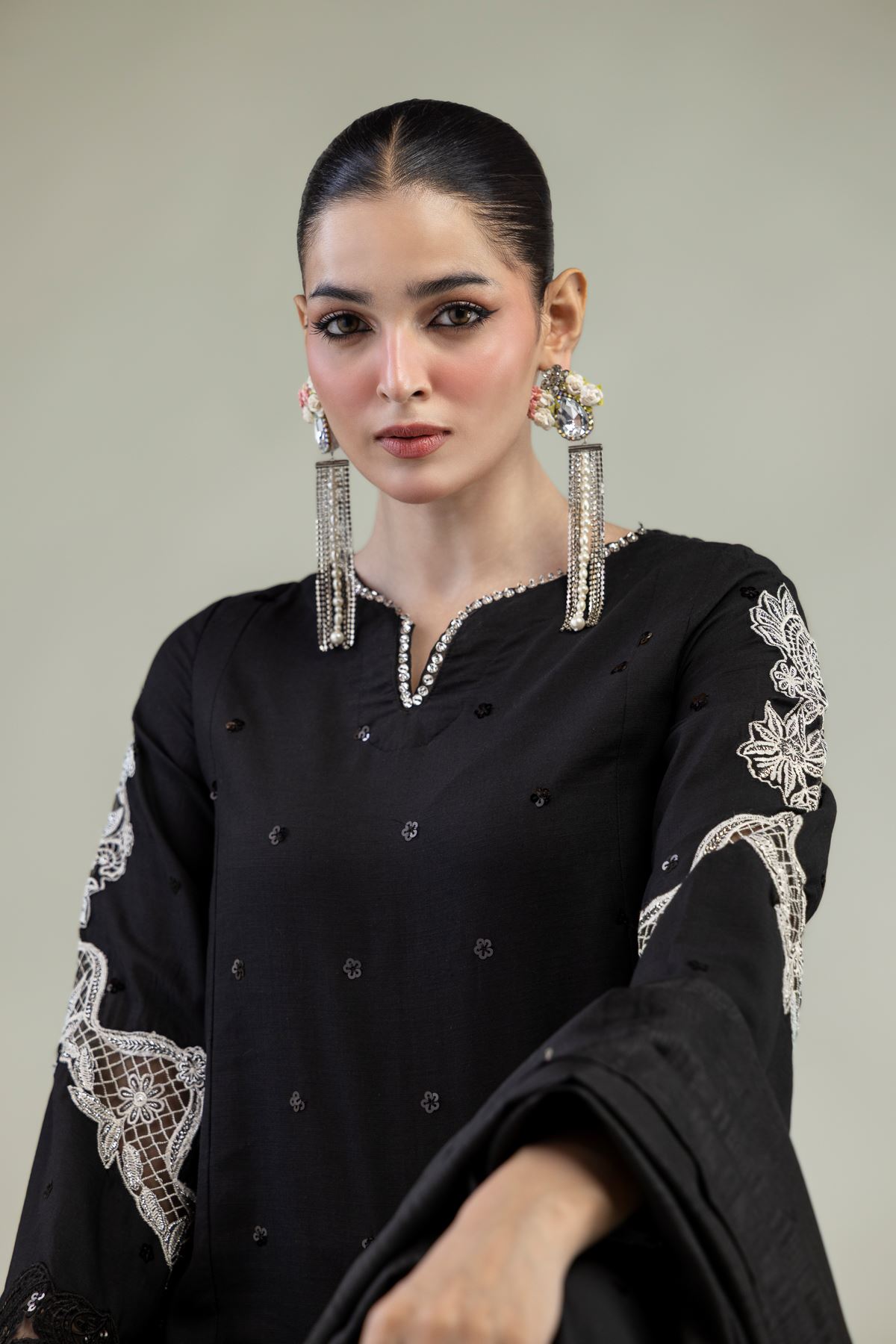 Raw Silk 3-Piece Co-ord Set - T-A11-26-104FC1-VG
