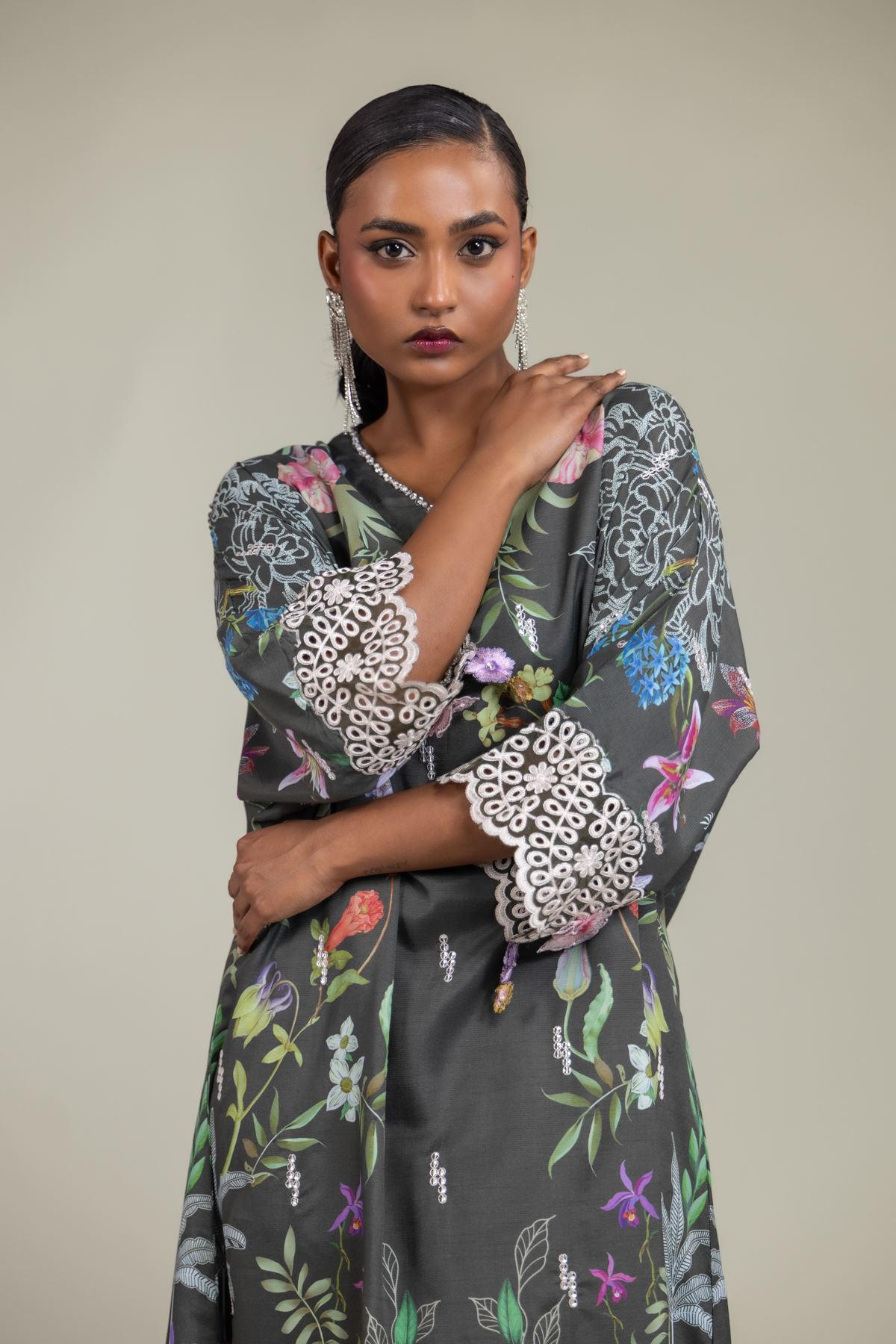 Raw Silk 2-Piece Co-ord Set - 2-26-105-A-D-VG