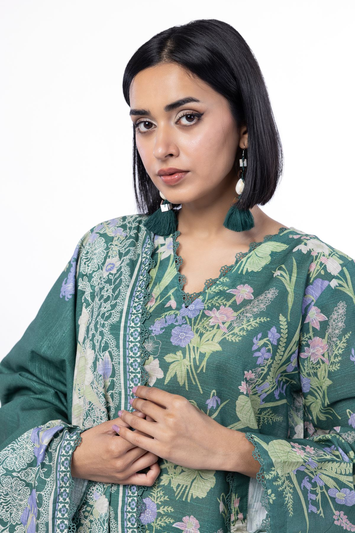 Printed Light Khaddar Fabrics 3 Piece - LK09A-VG