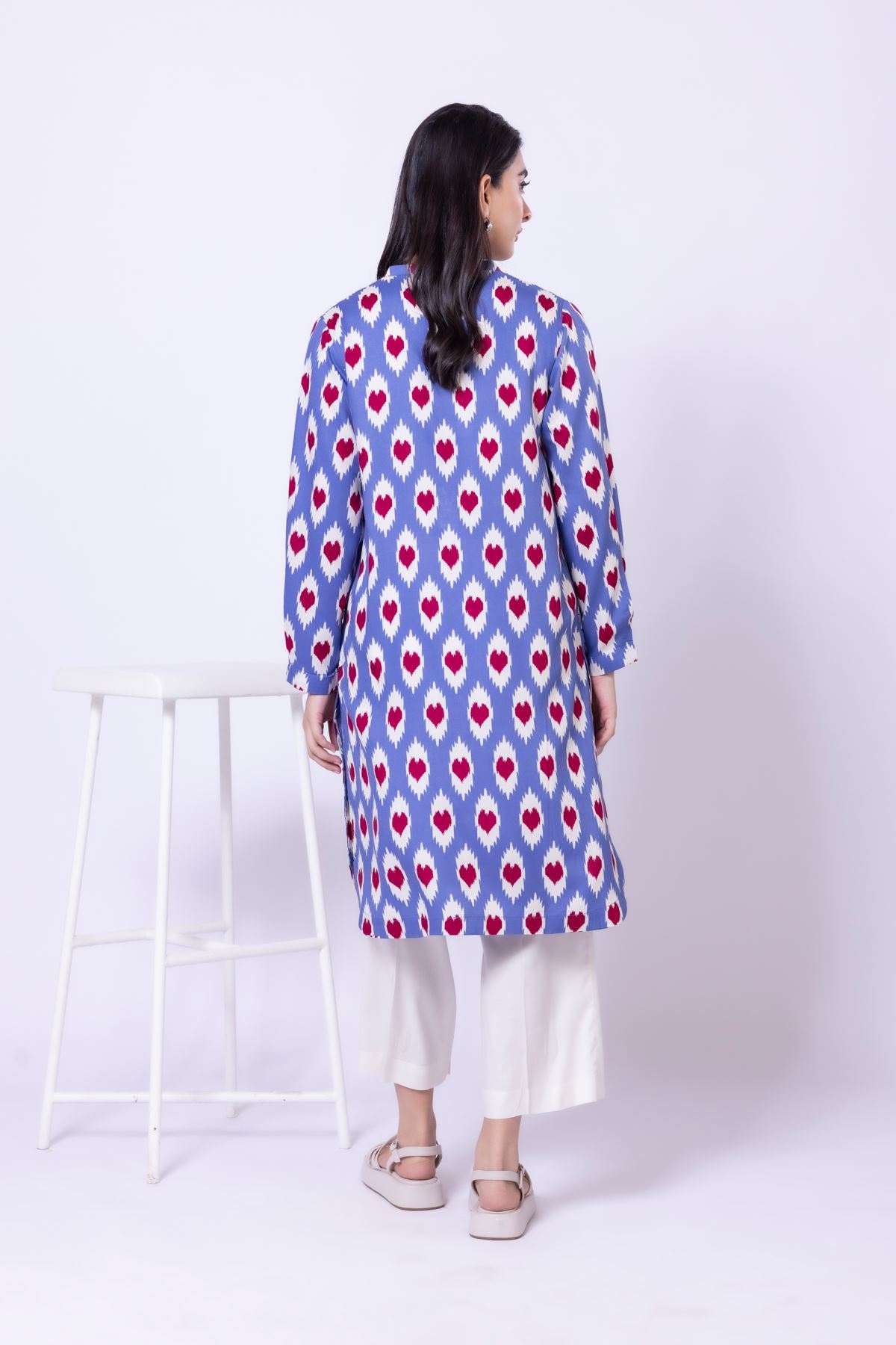 Printed Viscose Silk Kurta - 25-09-11E3-07TA-VG