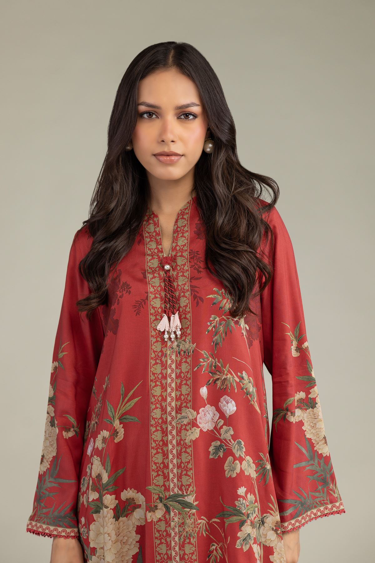Printed Viscose Floral Printed Kurta - 1-26-224-B-E2-VG