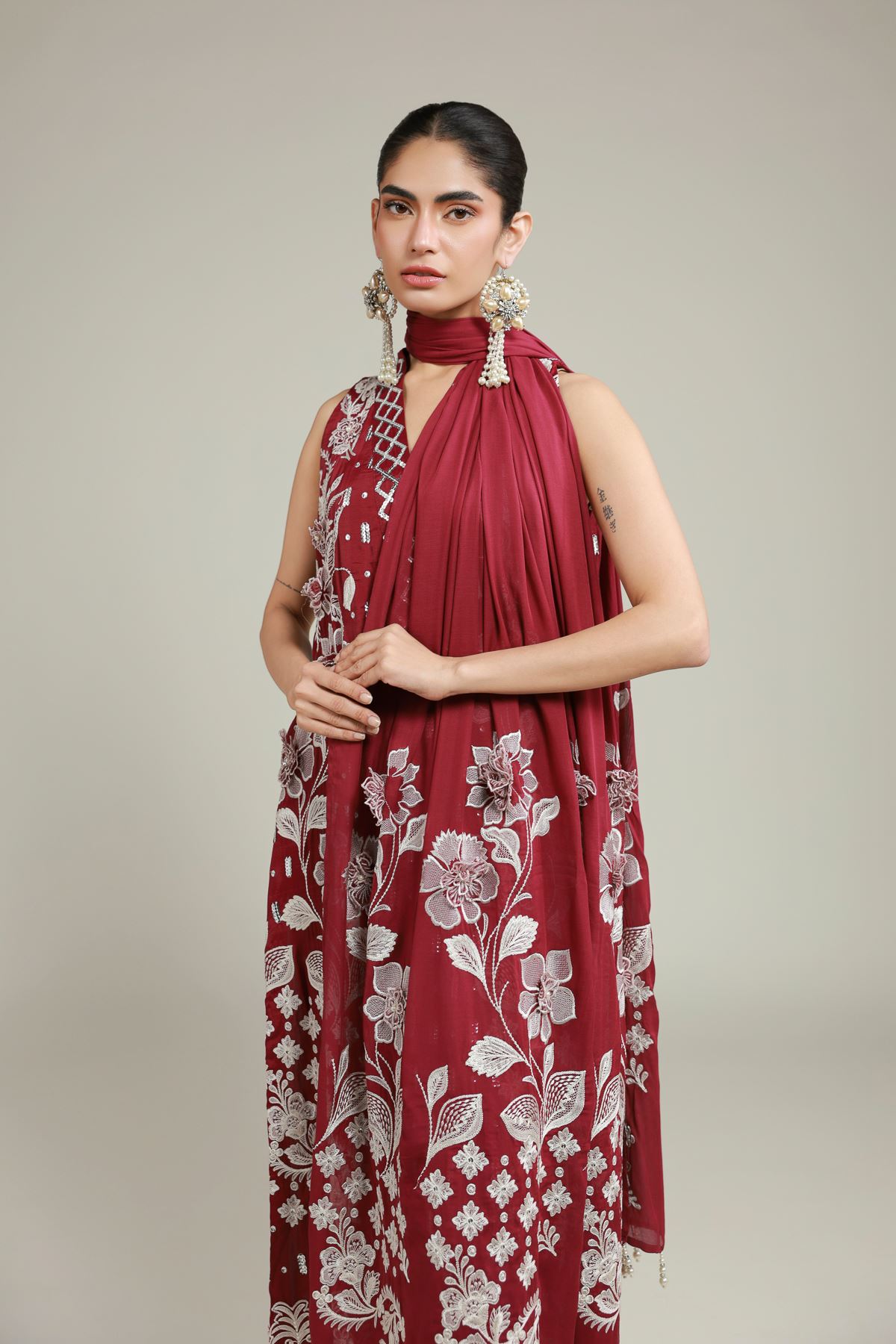 Dyed Raw Silk Co-ord 3 Piece - OTD4-EX26-09BA-VG
