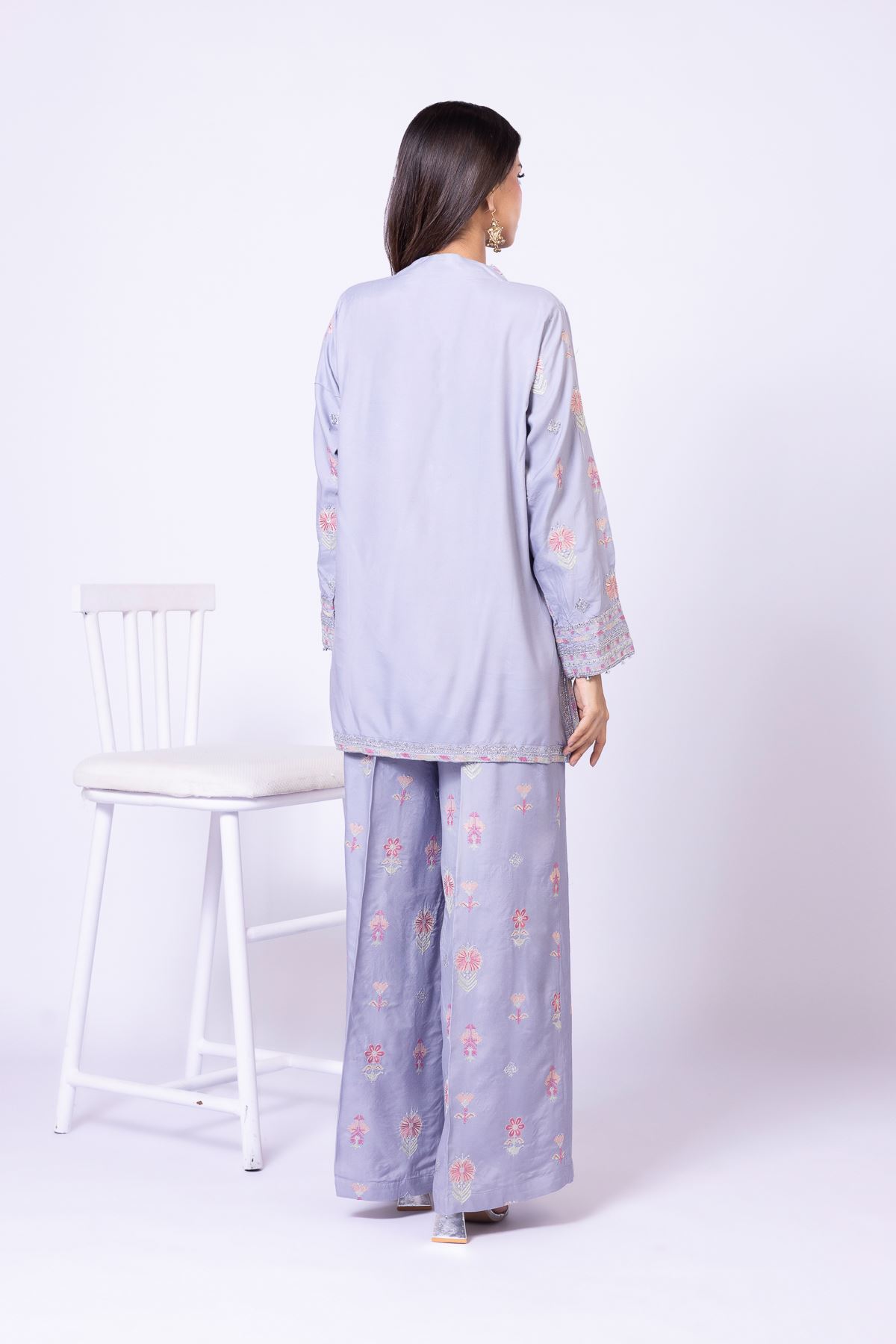 Embroidered Raw Silk Kurta - 25-10-12E9-02TA-VG