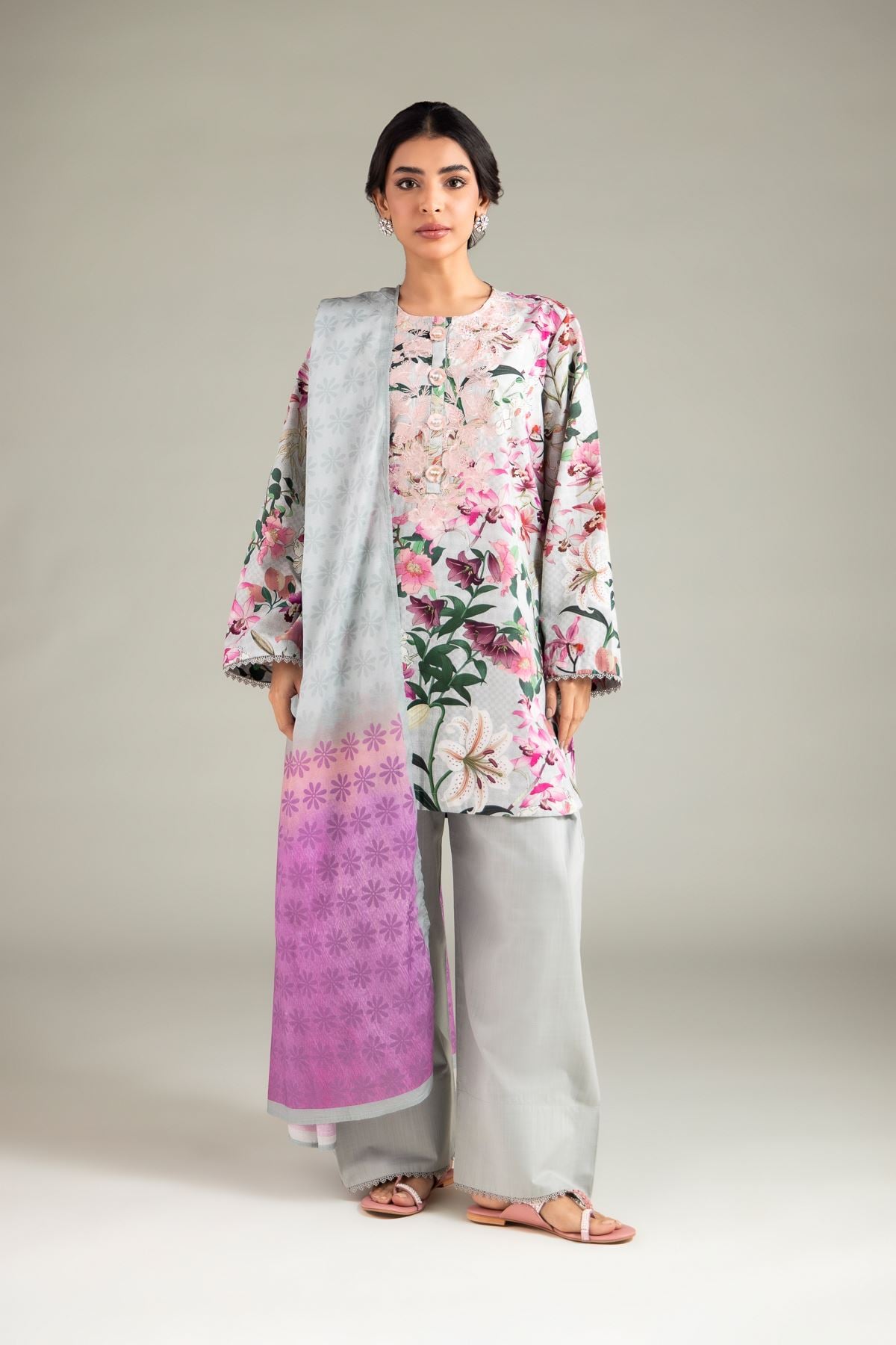 Dyed Textured Lawn Shalwar - 1-26-115-A-B-VG