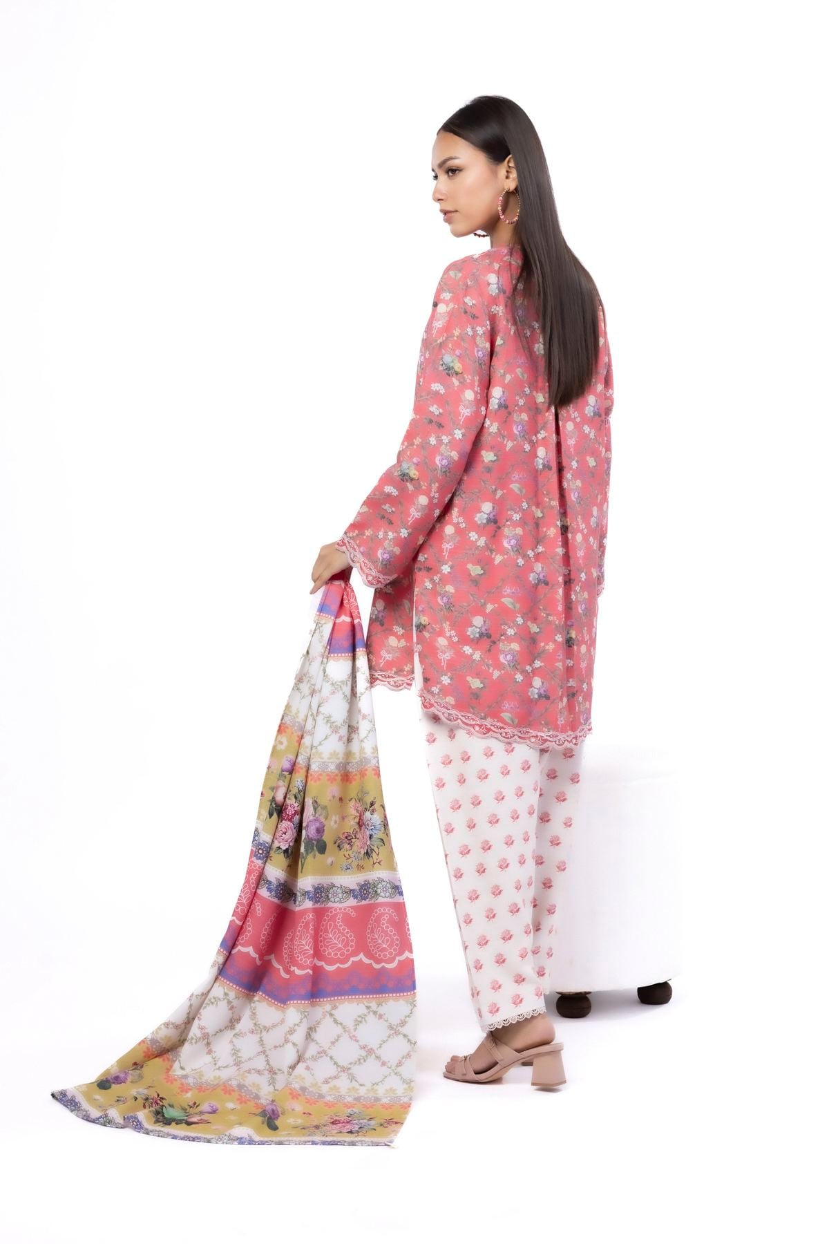 Embroidered Blended Khaddar Fabrics 3 Piece - CV01A-VG