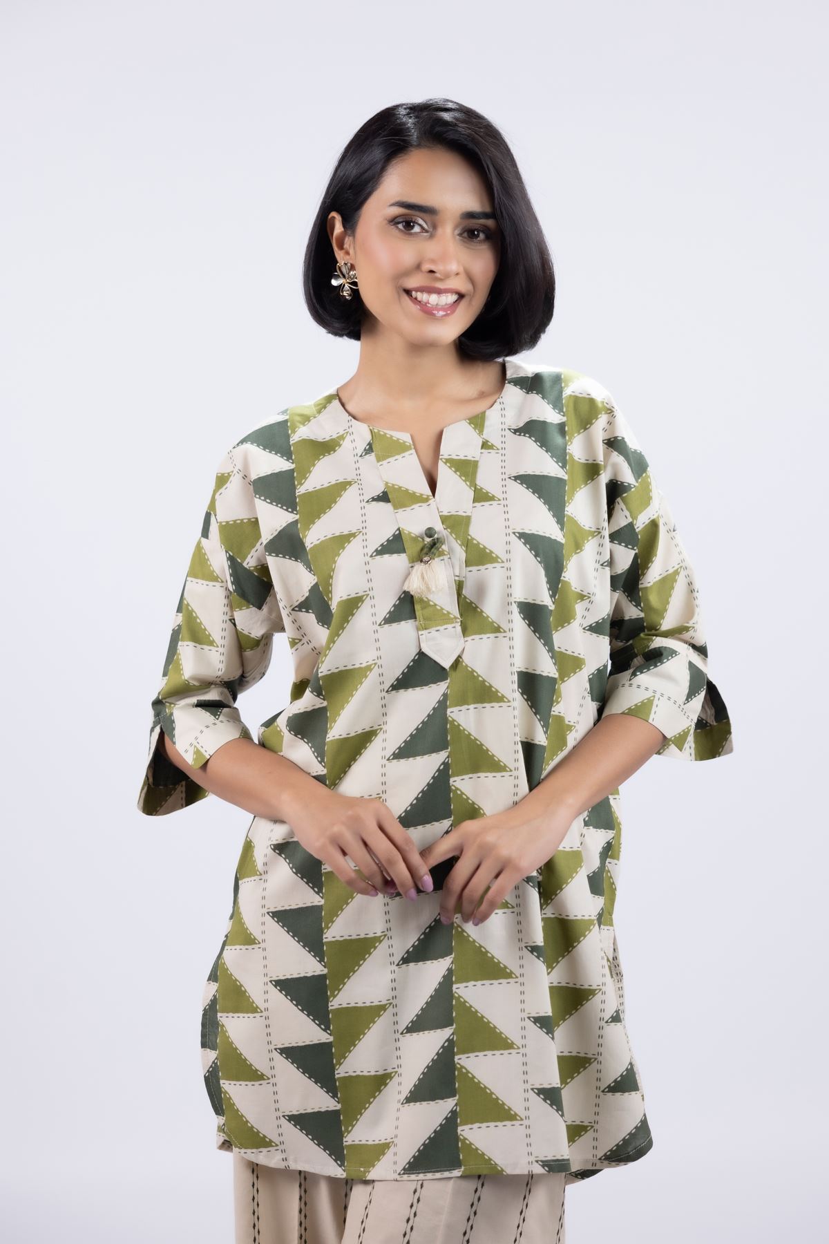 Printed Cambric Kurta - ST25086A-VG