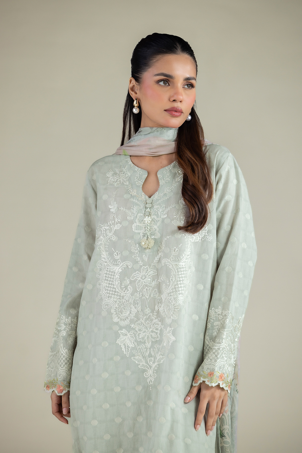 Embroidered Broshia Fabrics 3 Piece - A22-26-209FB1-VG