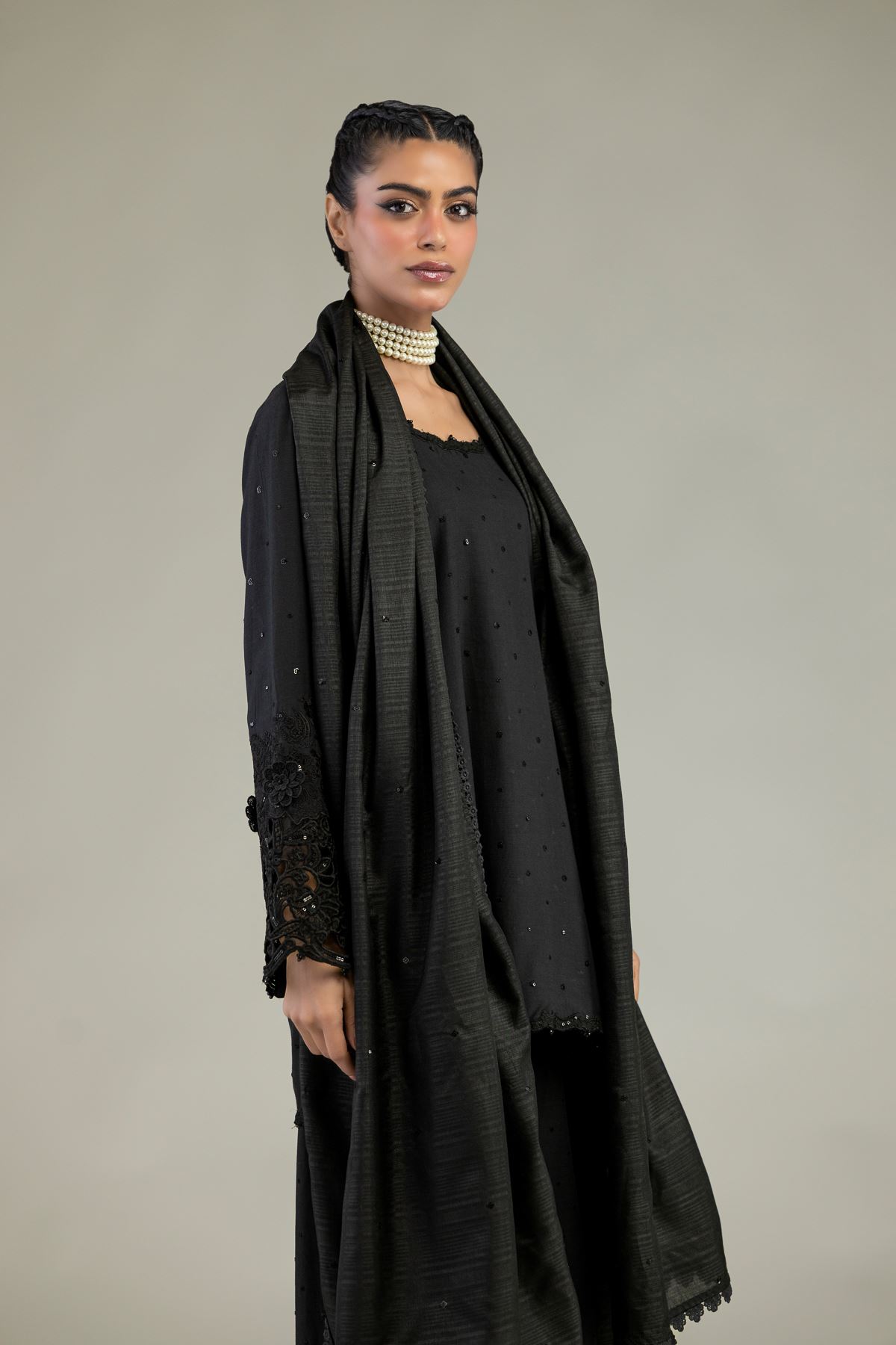 Raw Silk 3-Piece Co-ord Set - T-A33-26-210FF2-VG