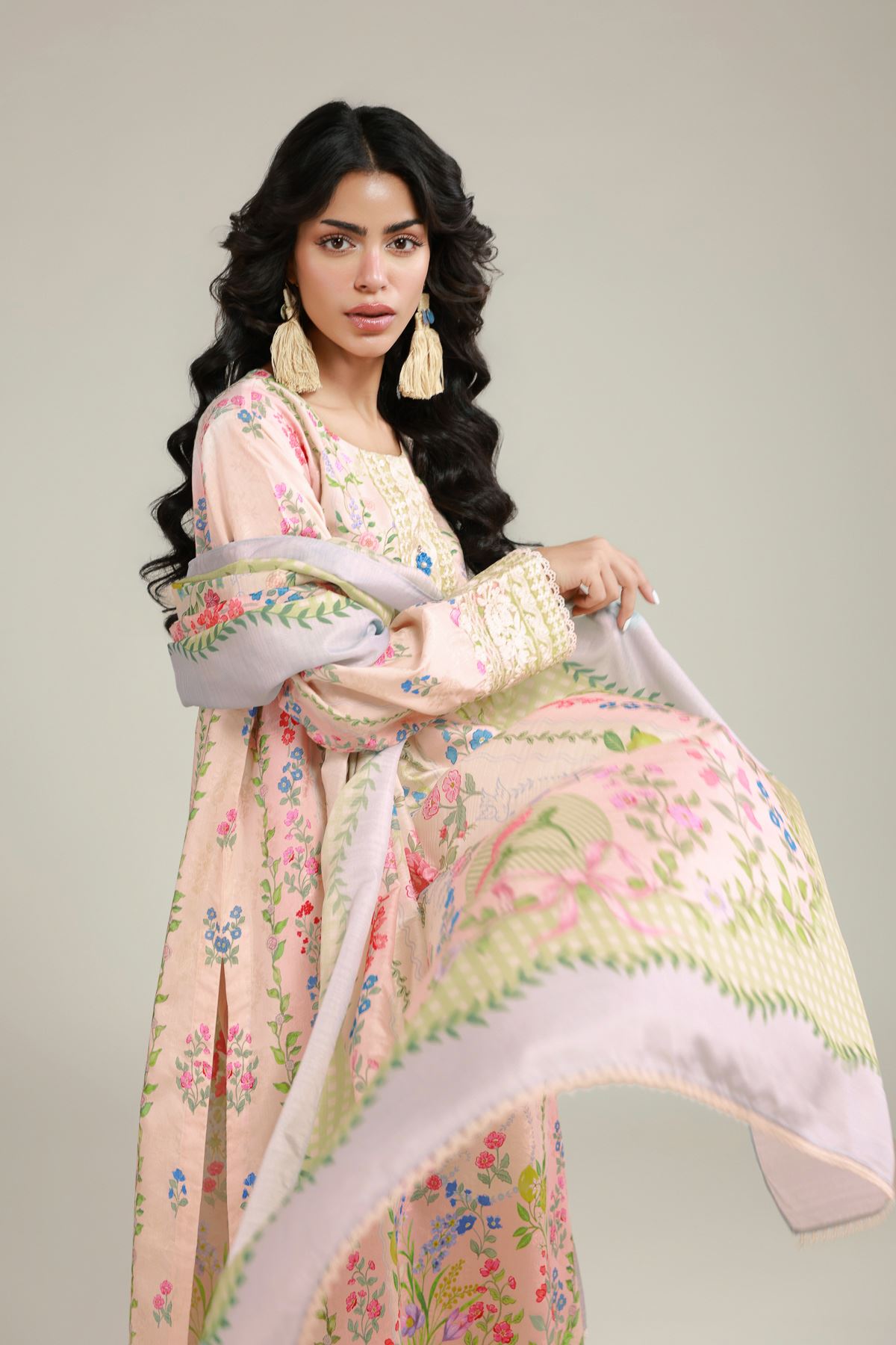 Embroidered Jacquard Fabrics 3 Piece - A112-26-101ED2-VG