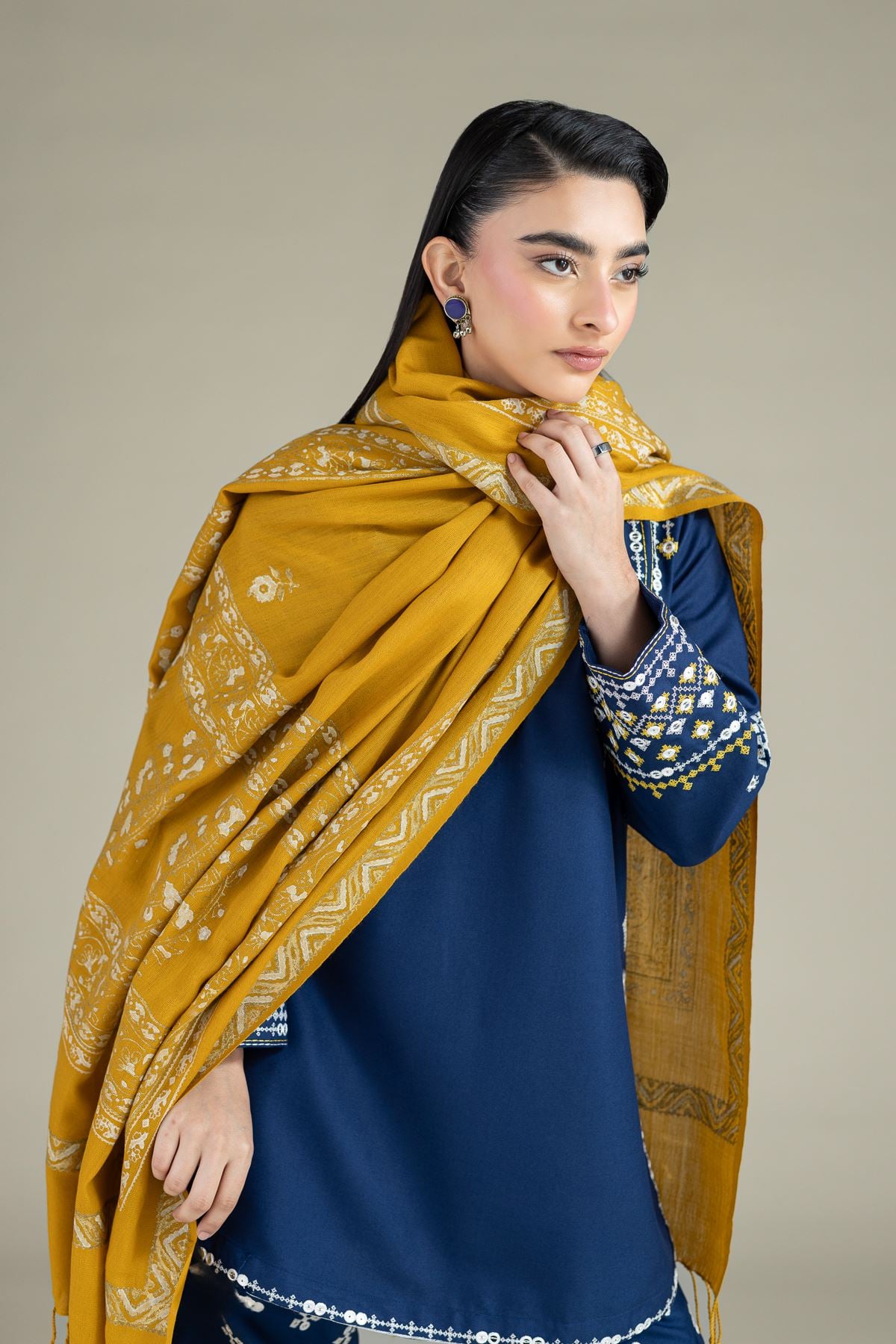 Dyed Acrylic Shawl - 25-10-12E1-04TA-VG