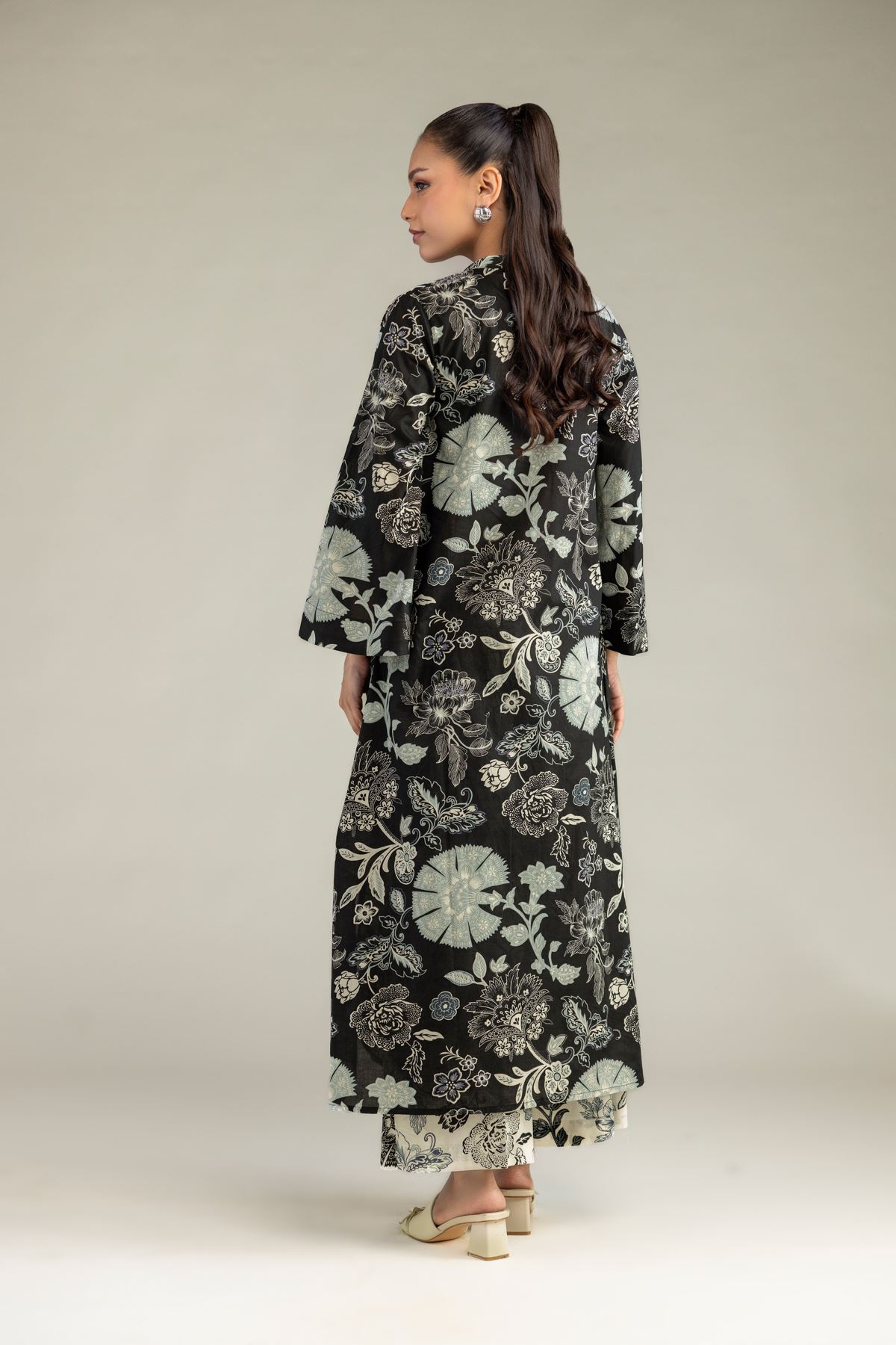 Printed Cambric Black Cambric Kurta - 1-26-243-A-D2-VG
