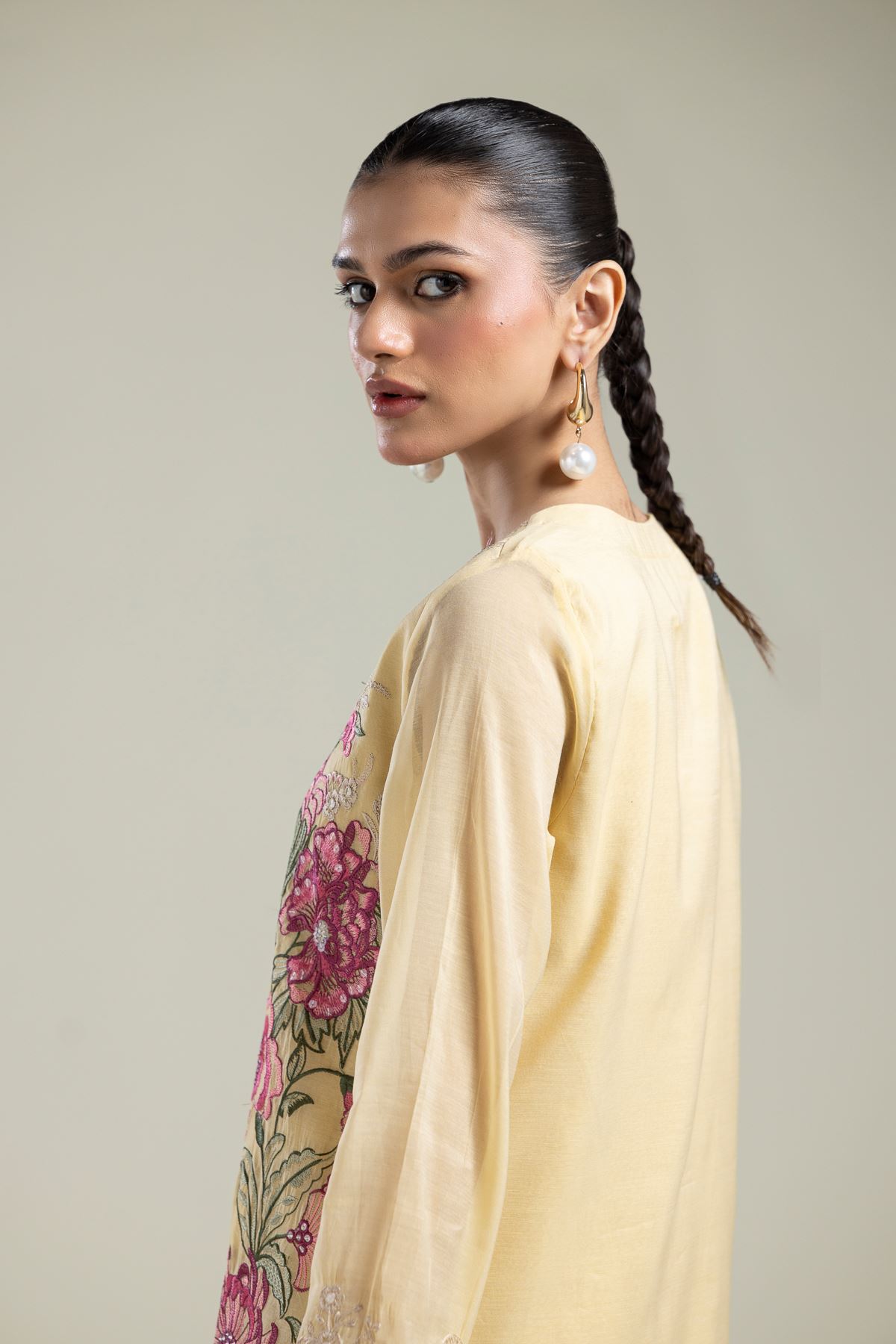 Paper Silk Short Silk Kurta - 25-09-10E4-10BA-VG