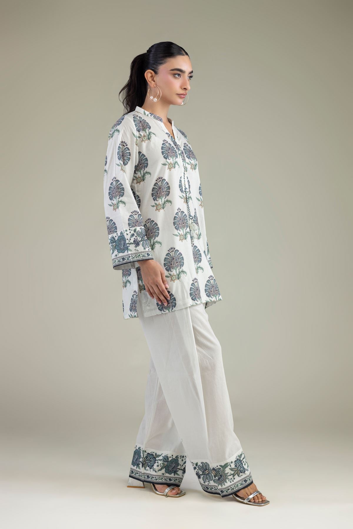Printed Cambric Floral Cambric Shalwar - 1-26-102-A-F-VG