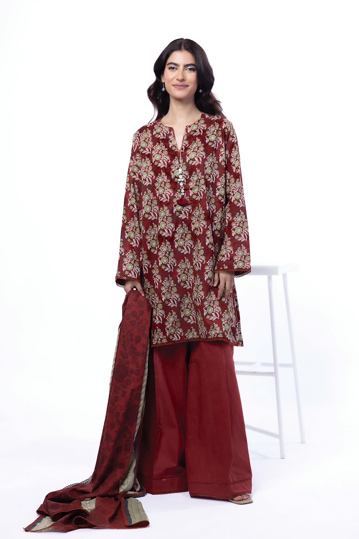 Printed Cotton Fabrics 3 Piece - CA31B-VG