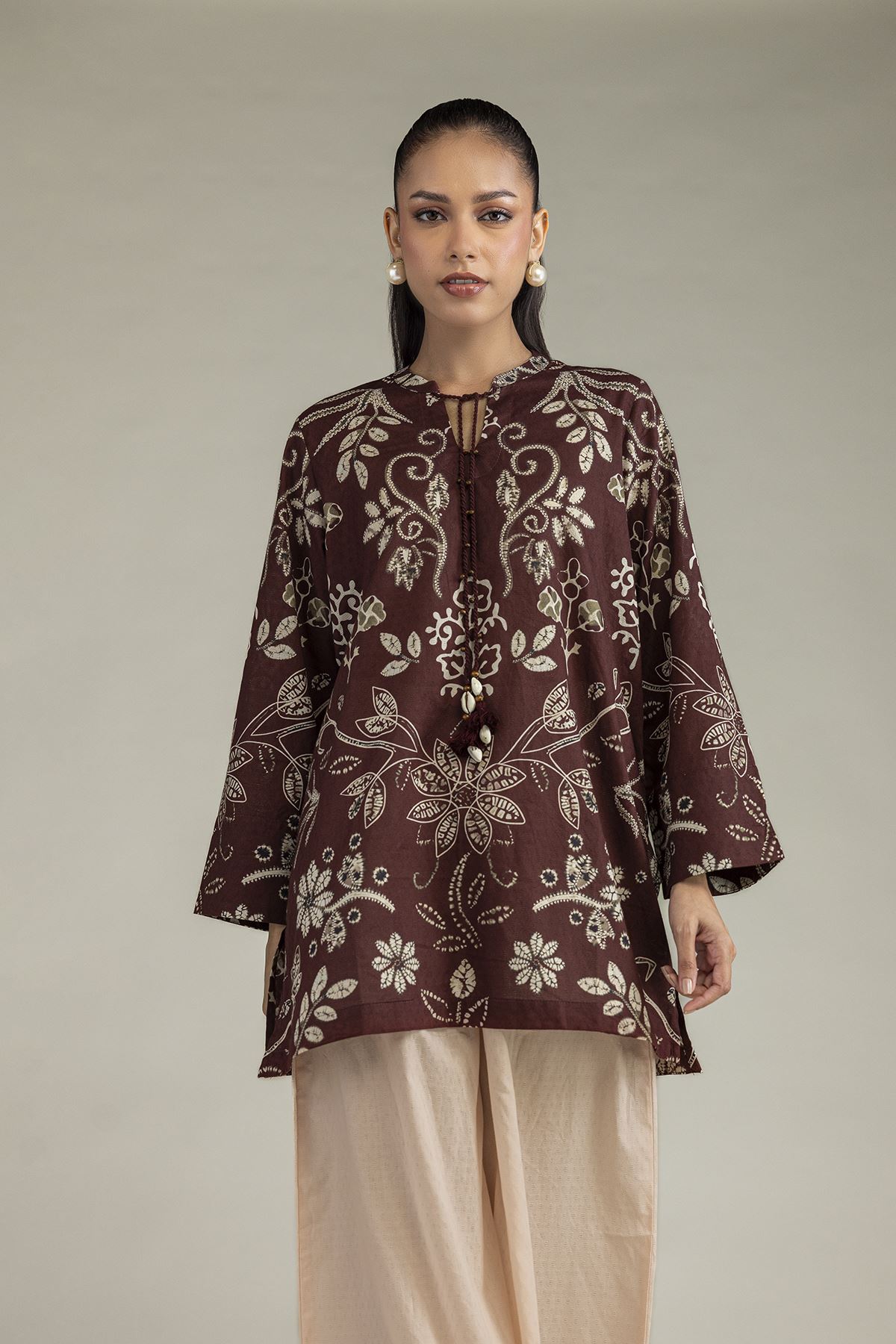Printed Cotton Dobby Floral Cotton Kurta - 1-26-250-B-H1-VG