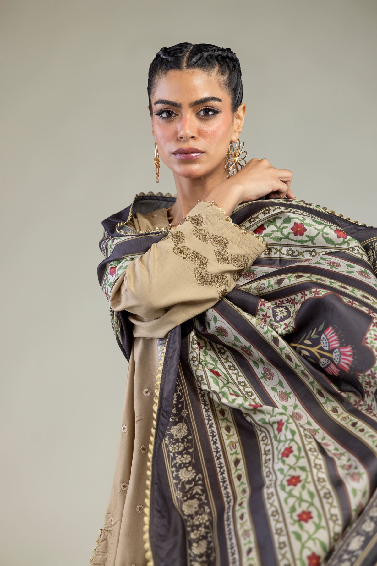 Printed Polyester Silk Polyester Silk Dupatta - 2-26-203-A-F1-VG