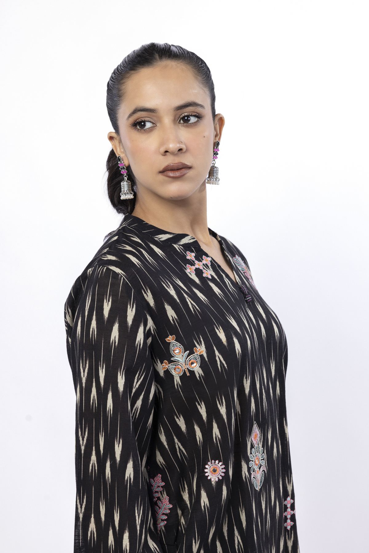 Embroidered Khaddar Fabrics 2 Piece | Top and Bottom - 1001902138