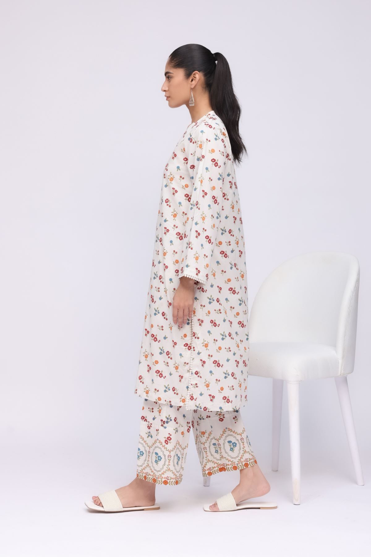 Printed Cambric Pants - 25-04EX14-05BA-VG