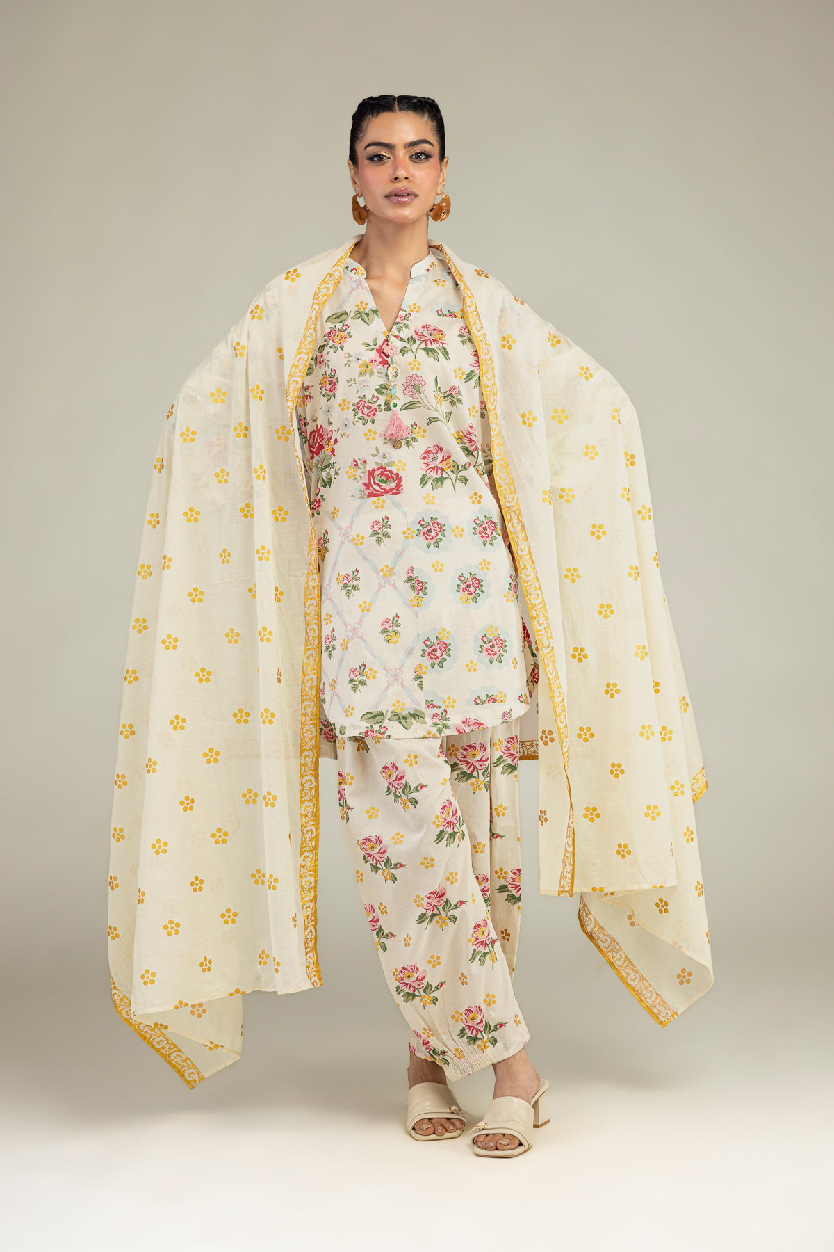 Printed Lawn Lawn Dupatta - 1-26-236-A-I2-VG