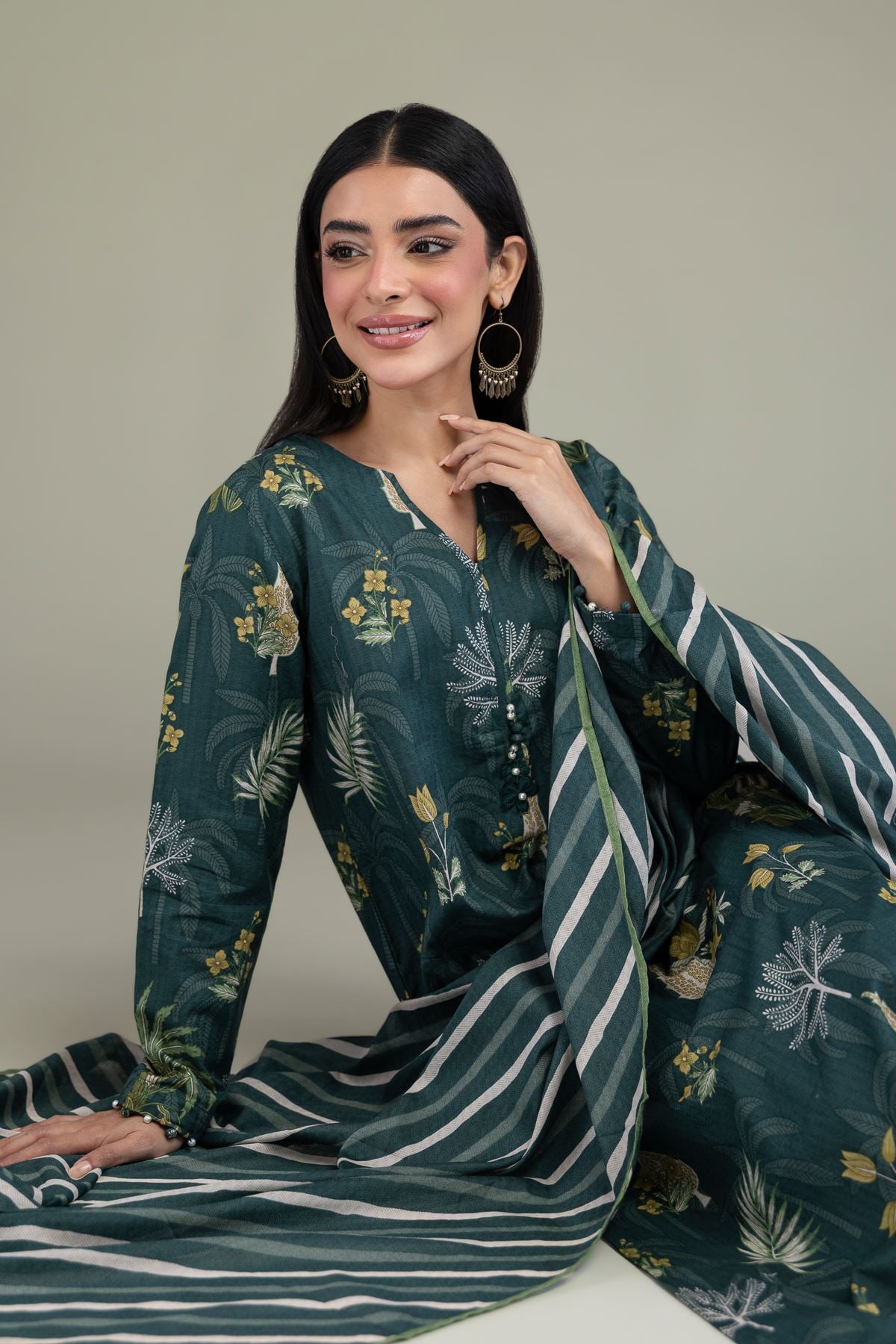 Printed Lawn Printed Lawn Dupatta - 25-10-11E8-08TA-VG