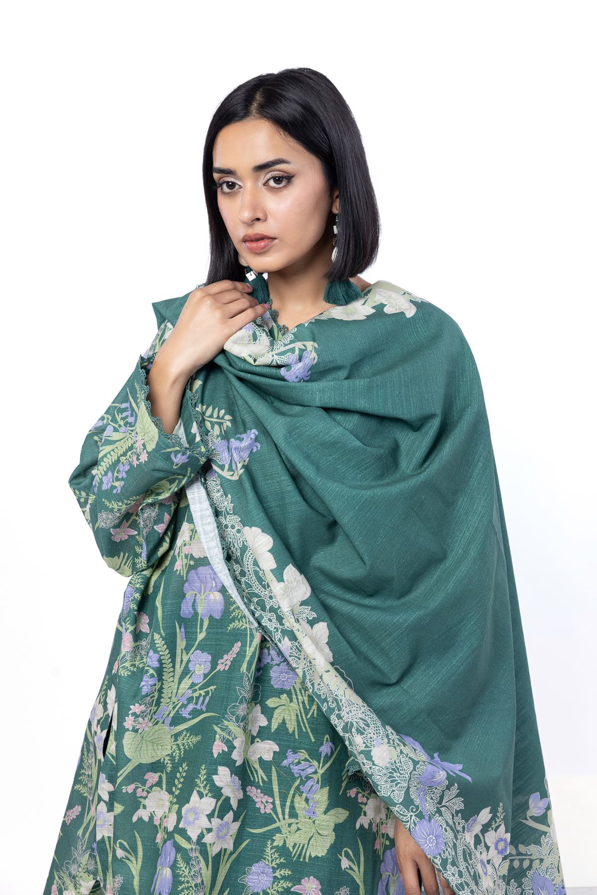 Printed Light Khaddar Fabrics 3 Piece - LK09A-VG