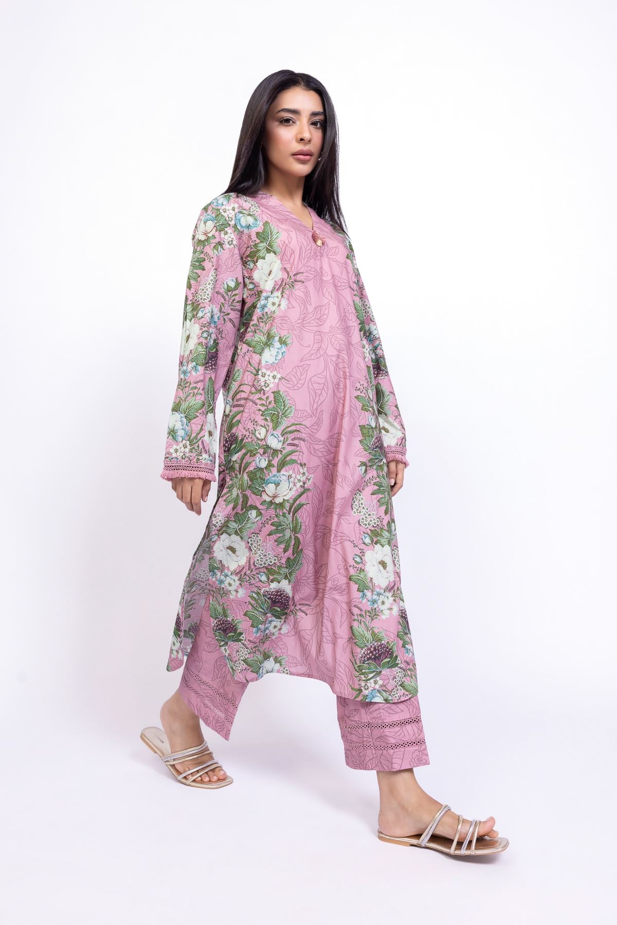 Printed Cotton Viscose Pants - 25-10-12E10-08TA-VG