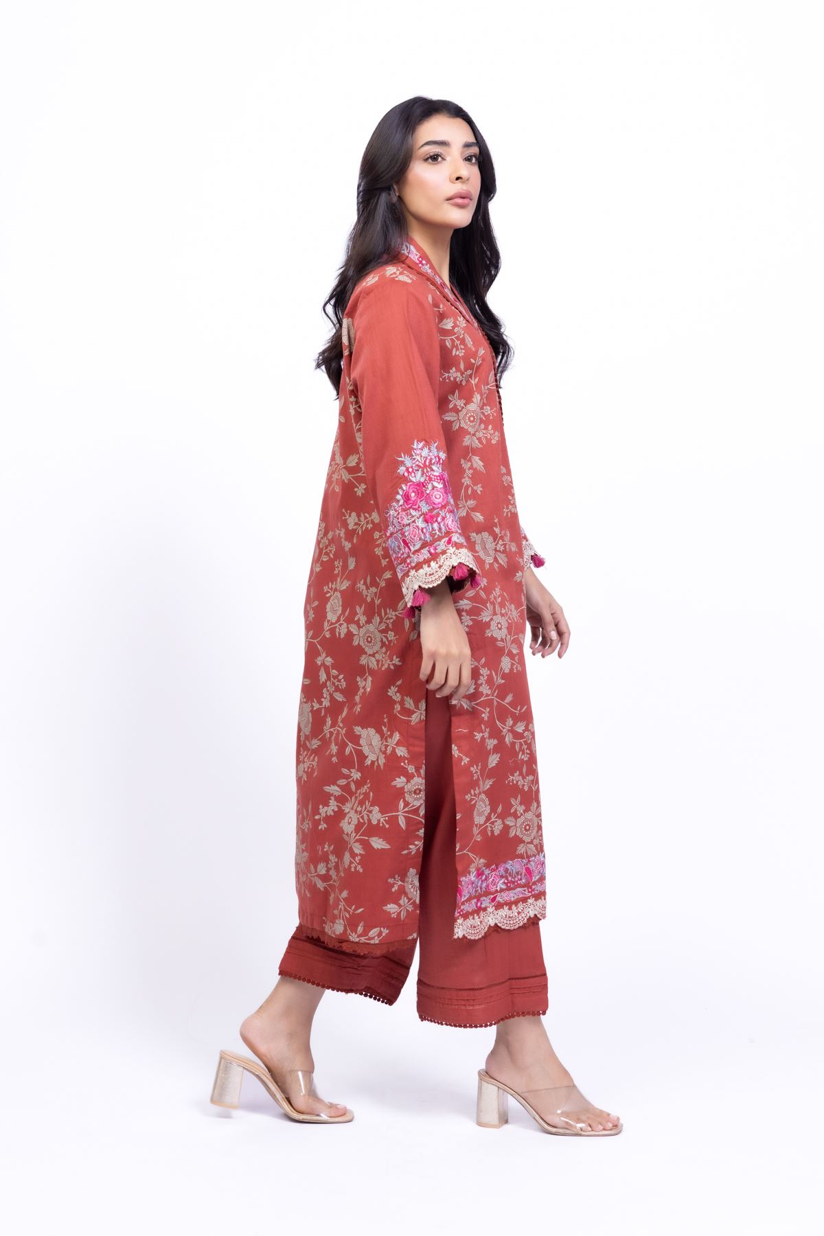 Dyed Heavy Textured Cotton Pants - R-SB25095A-VG
