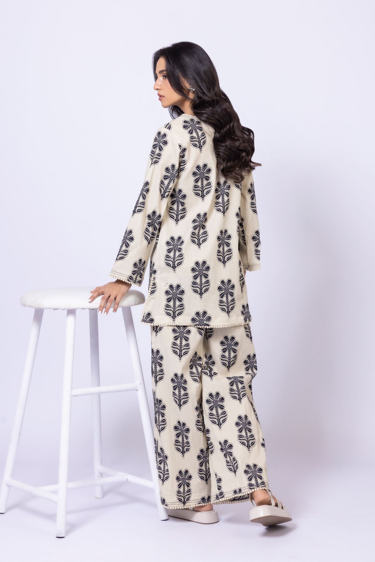 Printed Cotton Crinkle Kurta - 25-08-12E8-04TA-VG