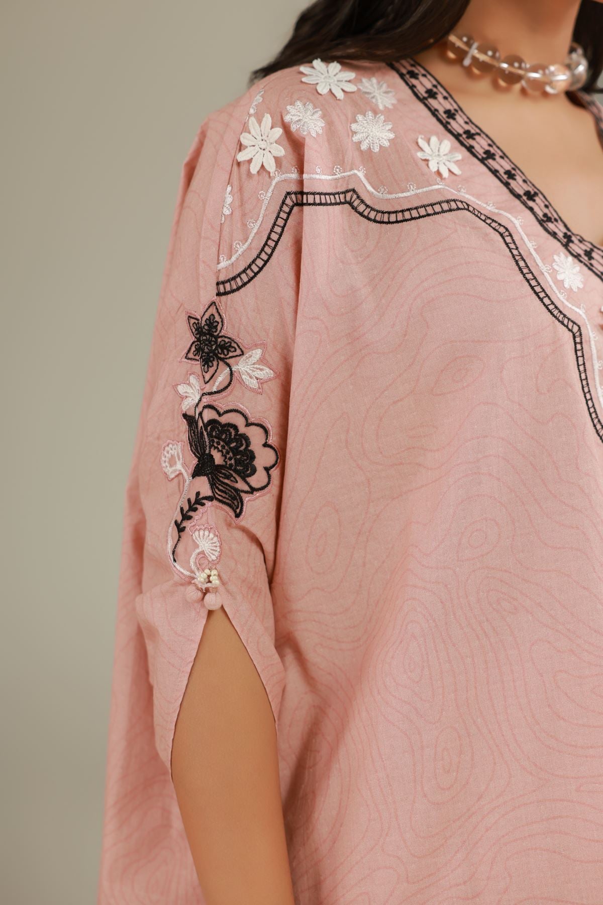Embroidered Cotton Dobby Floral Cotton Kurta - 25-09-11E10-02TB-VG