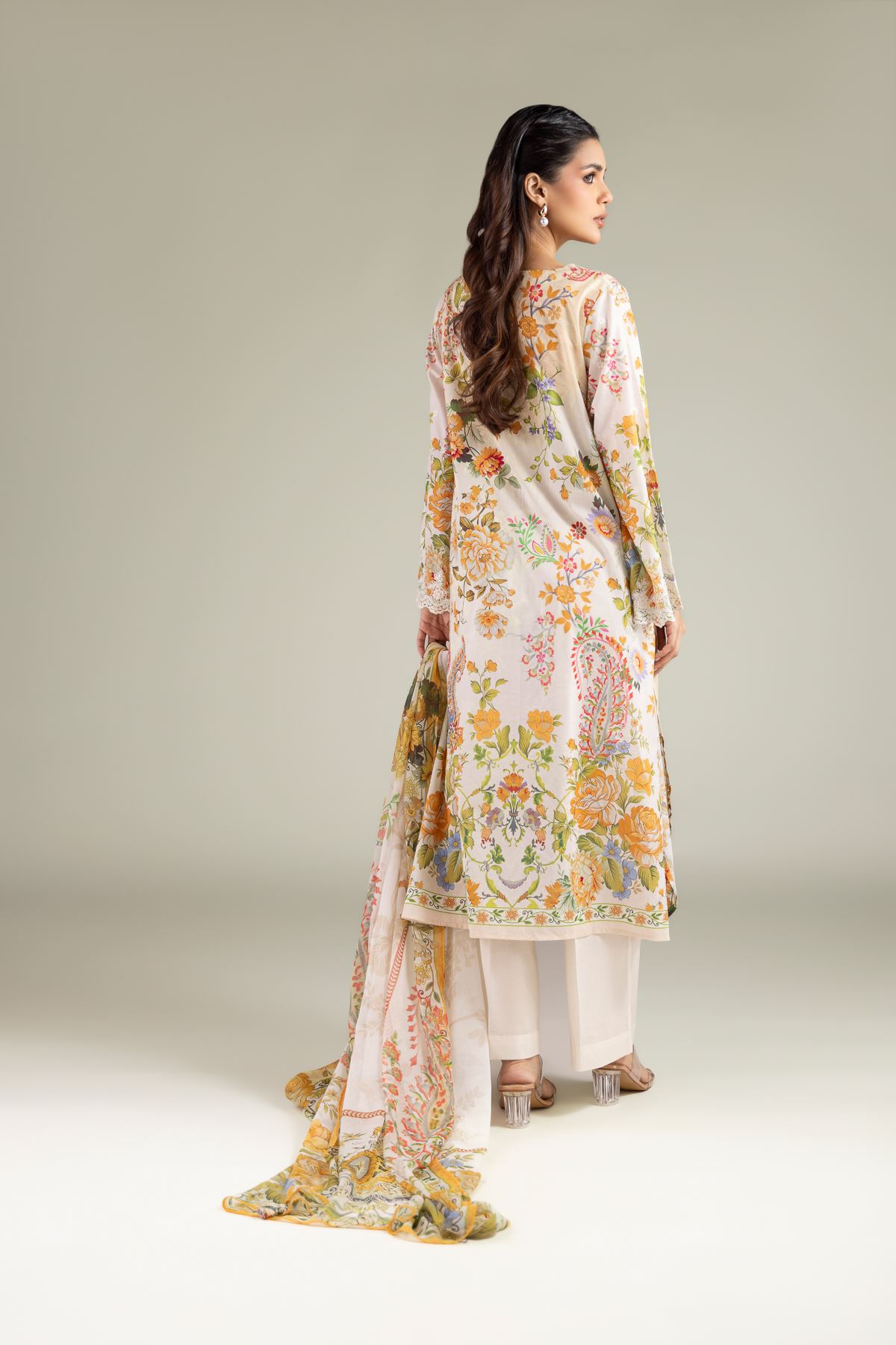 Embroidered Lawn Floral Tailored 3-Piece - 1-26-250-B-H1-VG
