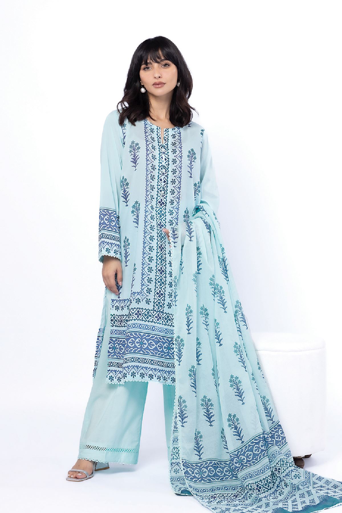 Printed Lawn Fabrics 3 Piece - CA02A-VG