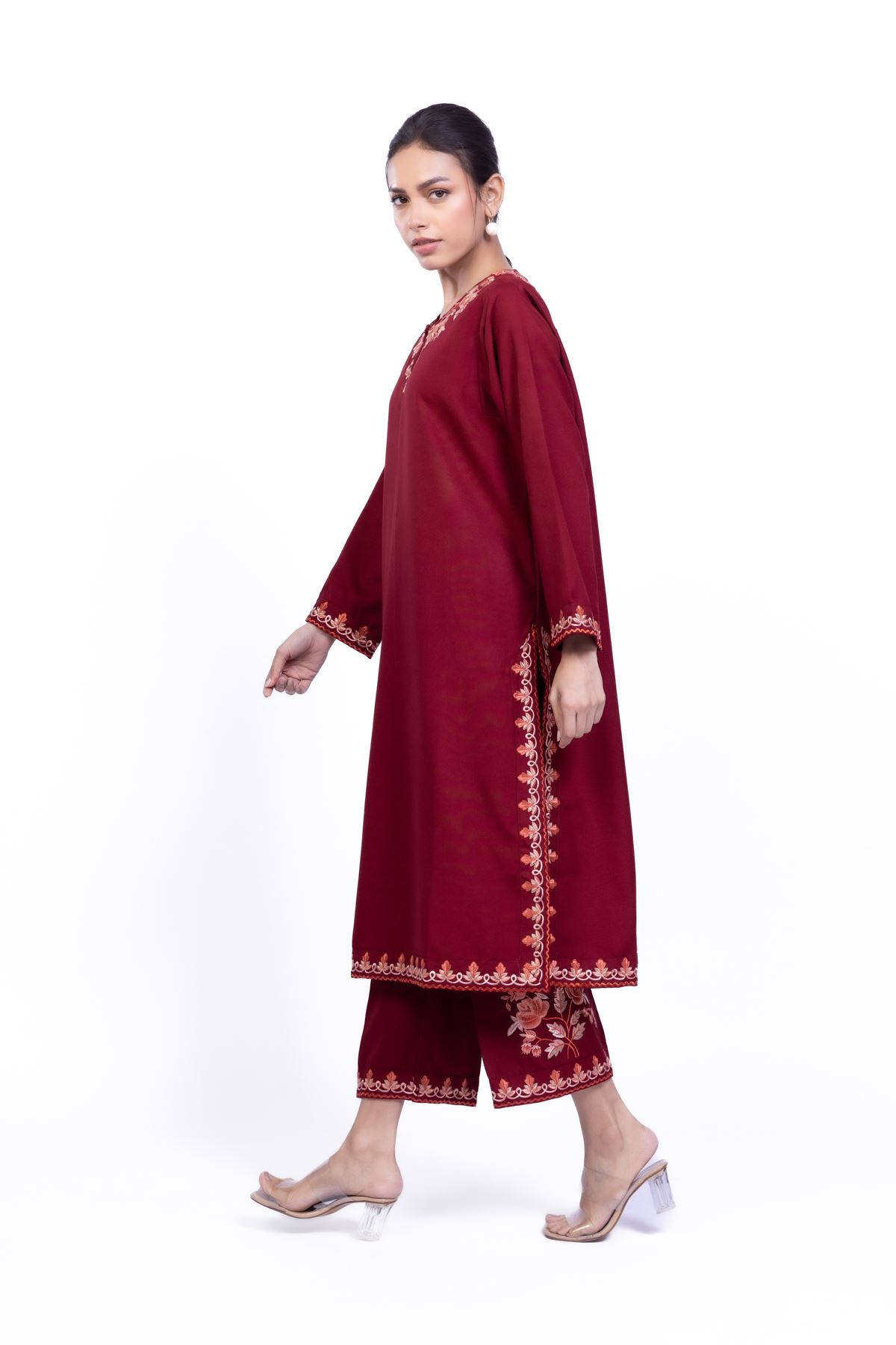 Embroidered Heavy Blended Viscose Kurta - 25-09-12E2-01TA-VG