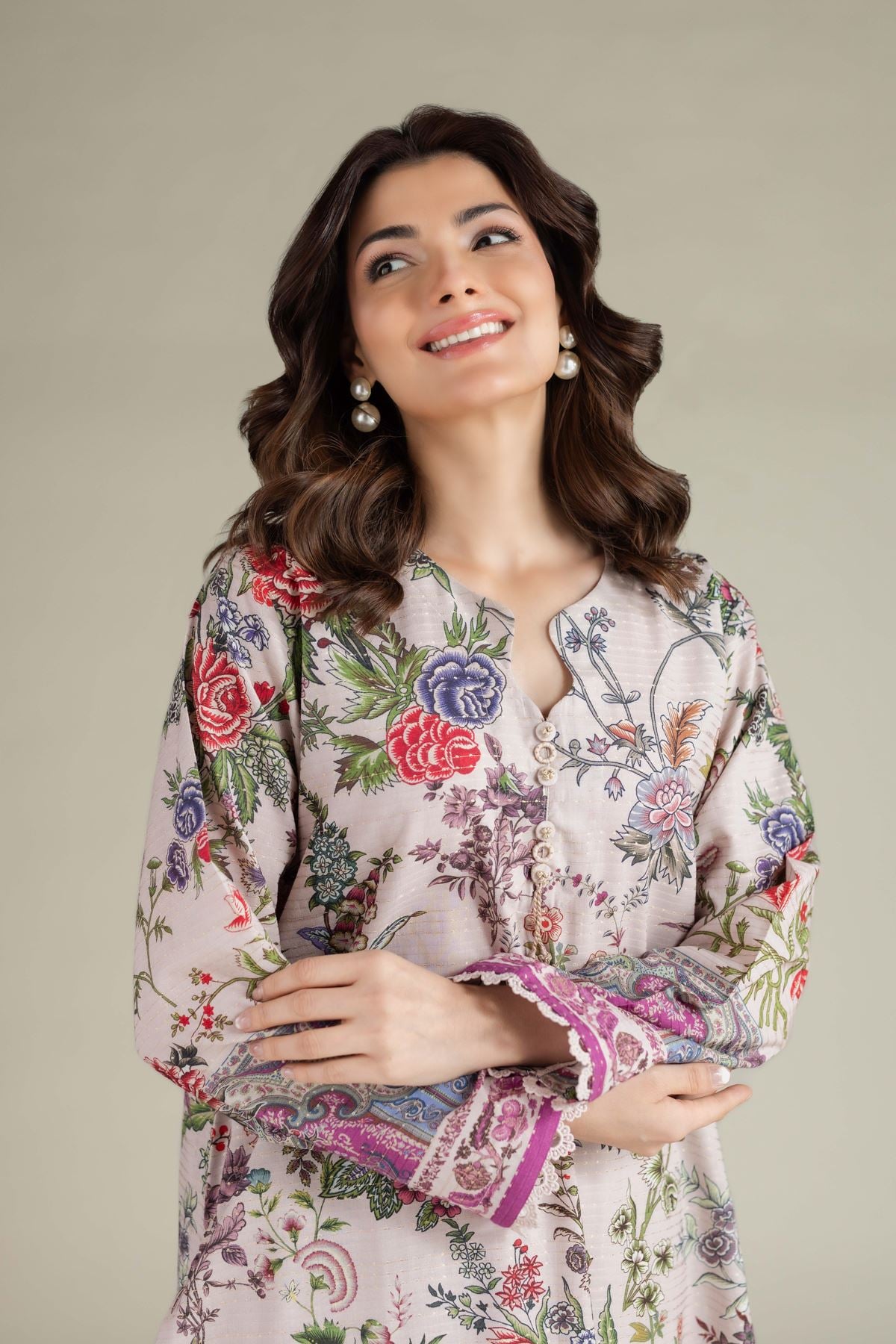 Printed Messuri Dobby Floral 2-Piece Co-ords - T-A113-26-111EE1-VG