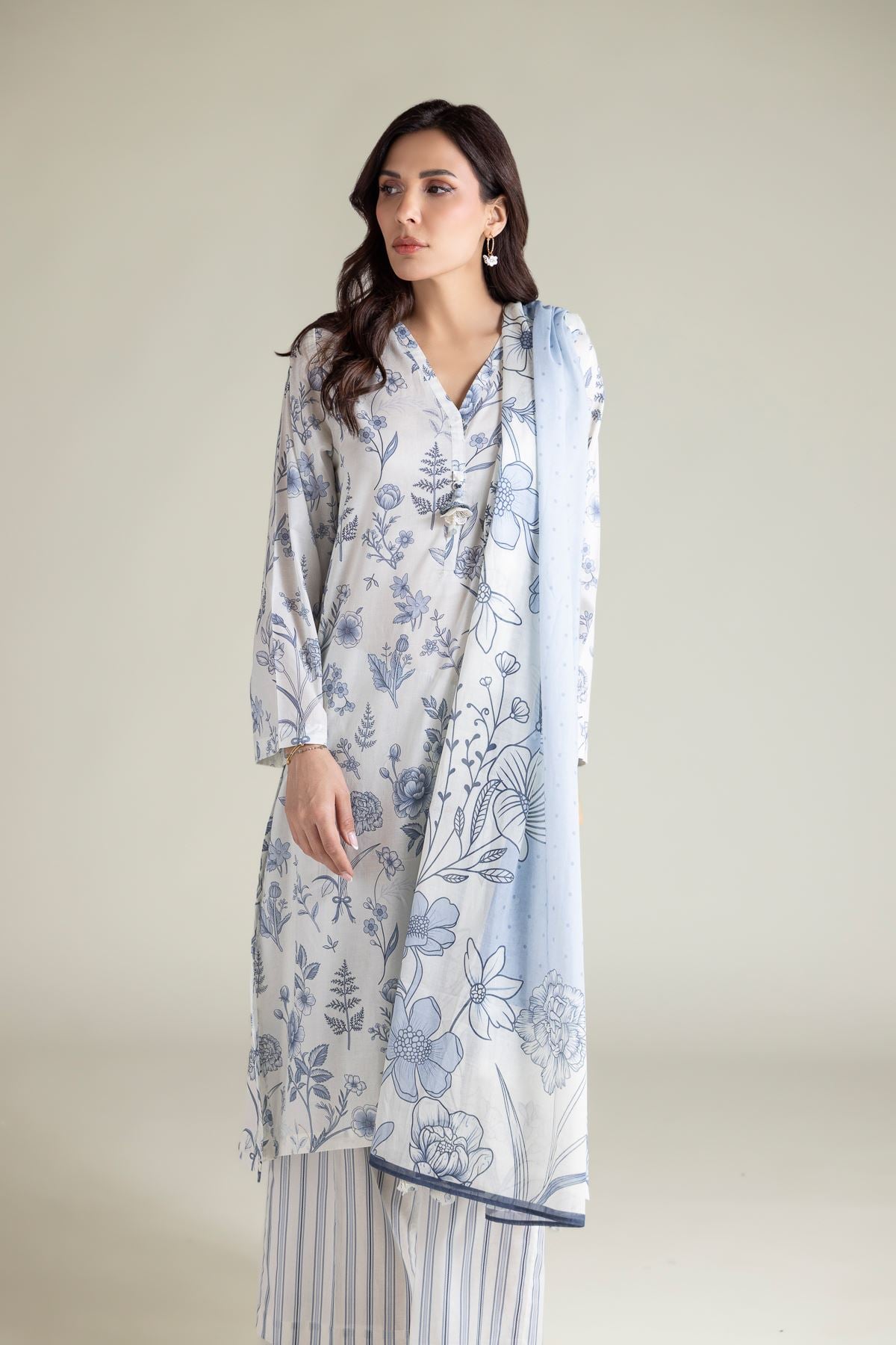 Printed Lawn Lawn Tailored 3-piece - 8-26-304-A-D1-VG