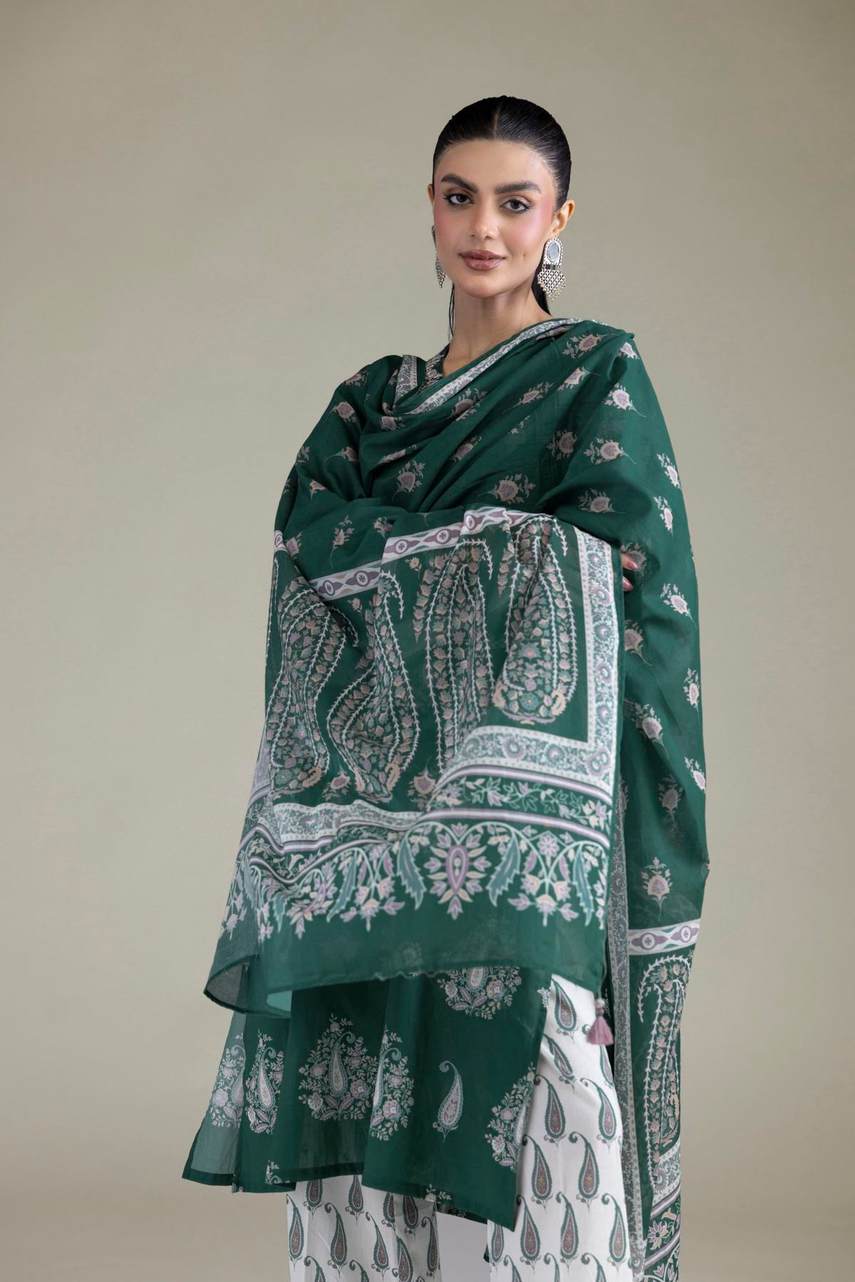 Embroidered Cambric Cambric Tailored 3-Piece - 1-26-102-A-F-VG