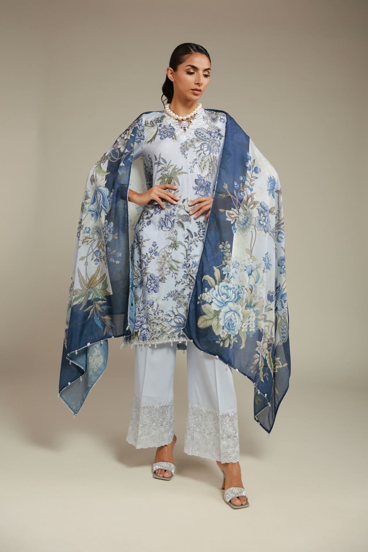Printed Mesuri Dupatta - 25-12-12S4-09TA-VG