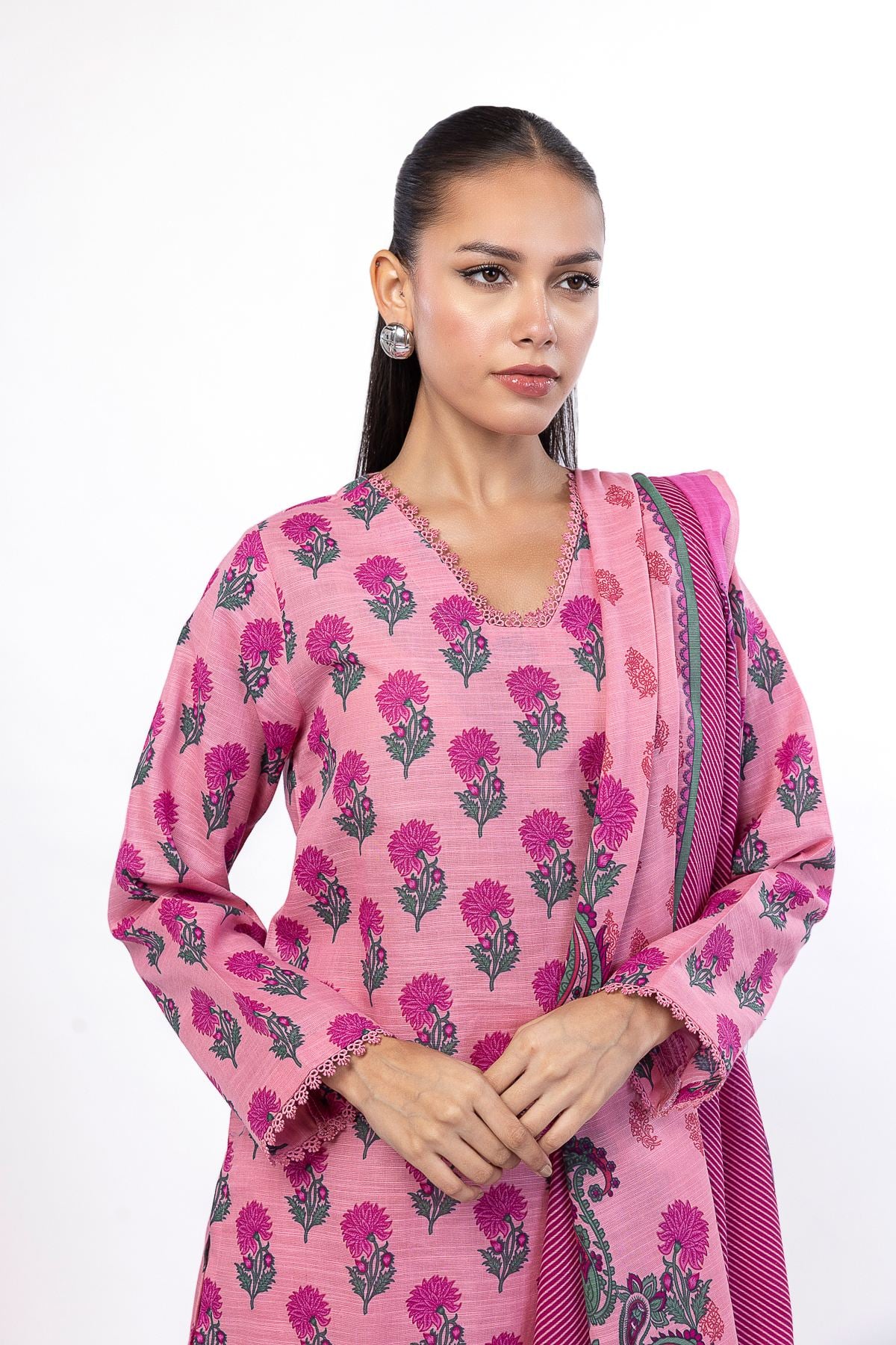 Printed Khaddar Fabrics 3 Piece - MT15A-VG