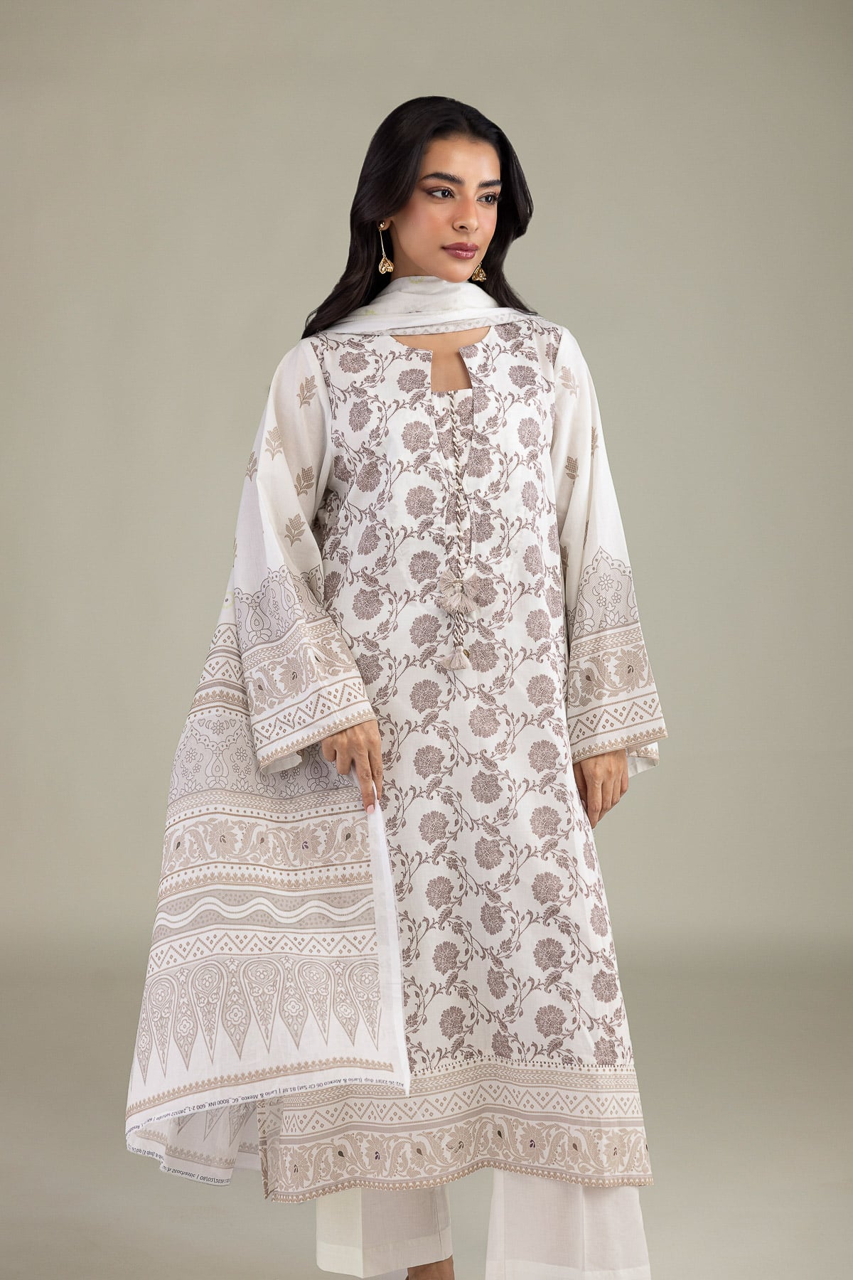 Printed Cambric Fabrics 3 Piece - T-A33-26-207FD1-VG