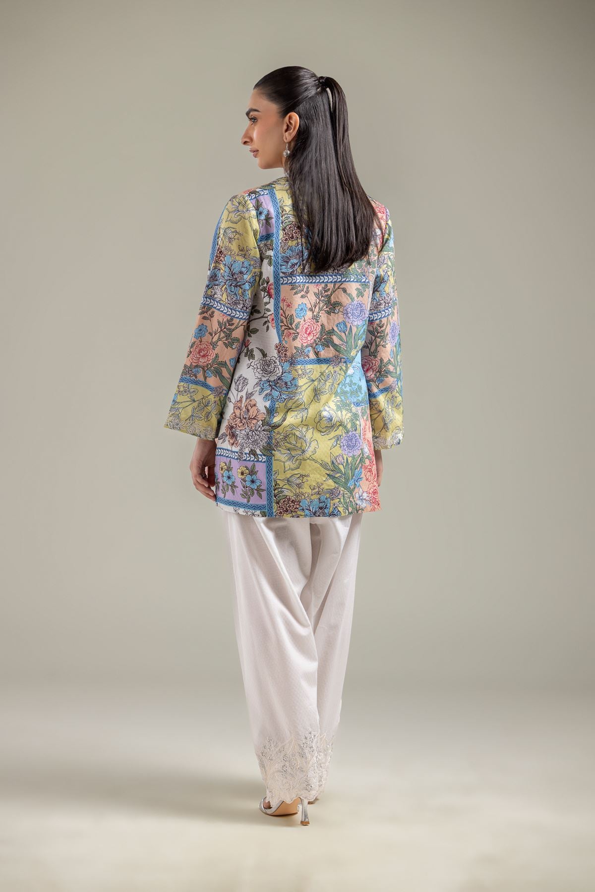 Embroidered Cotton Dobby Button-Down Cotton Kurta - 1-26-118-A-C-VG