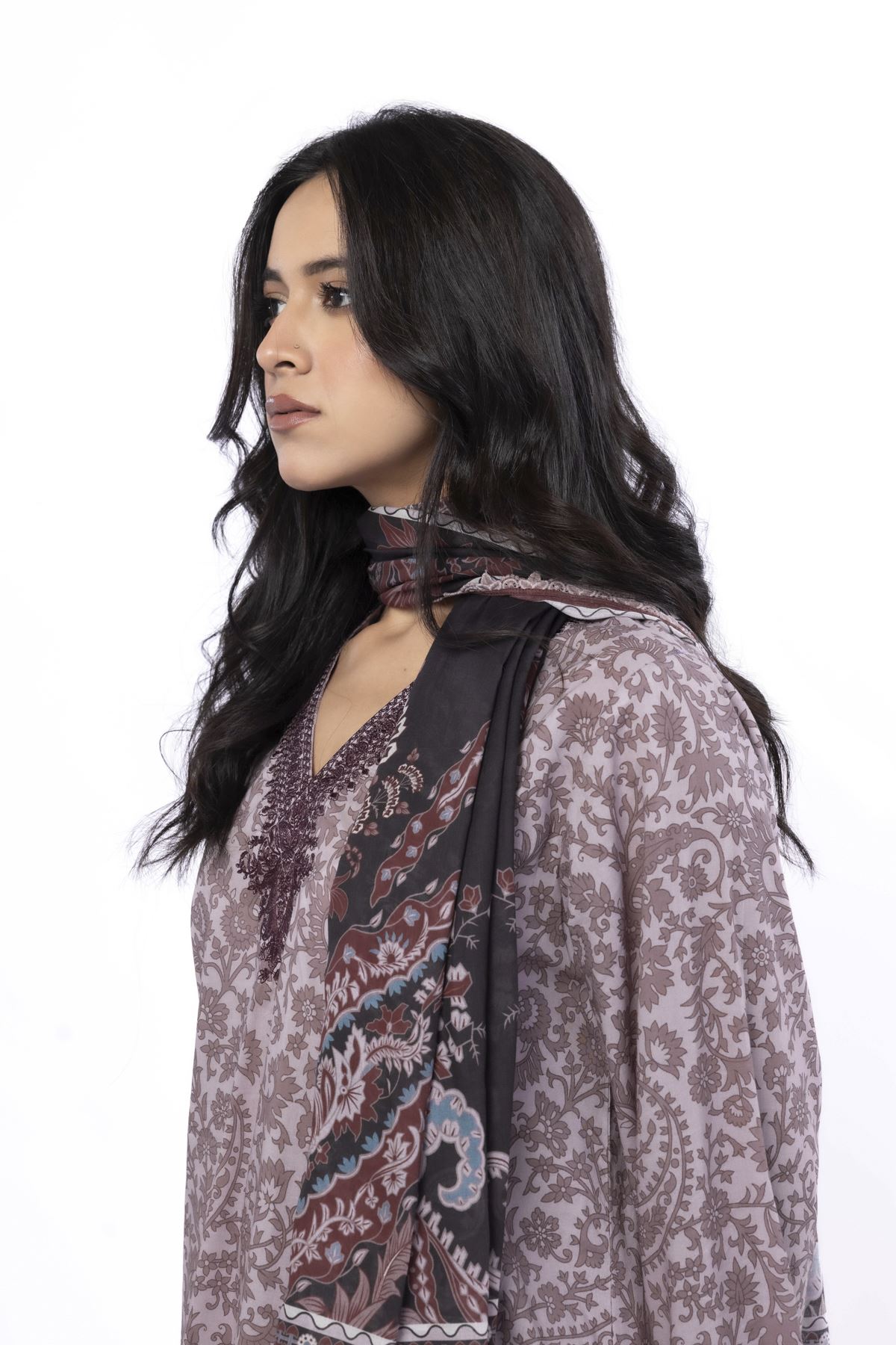 Embroidered Cotton Tailored 3 Piece - T-A33-26-106FI-VG