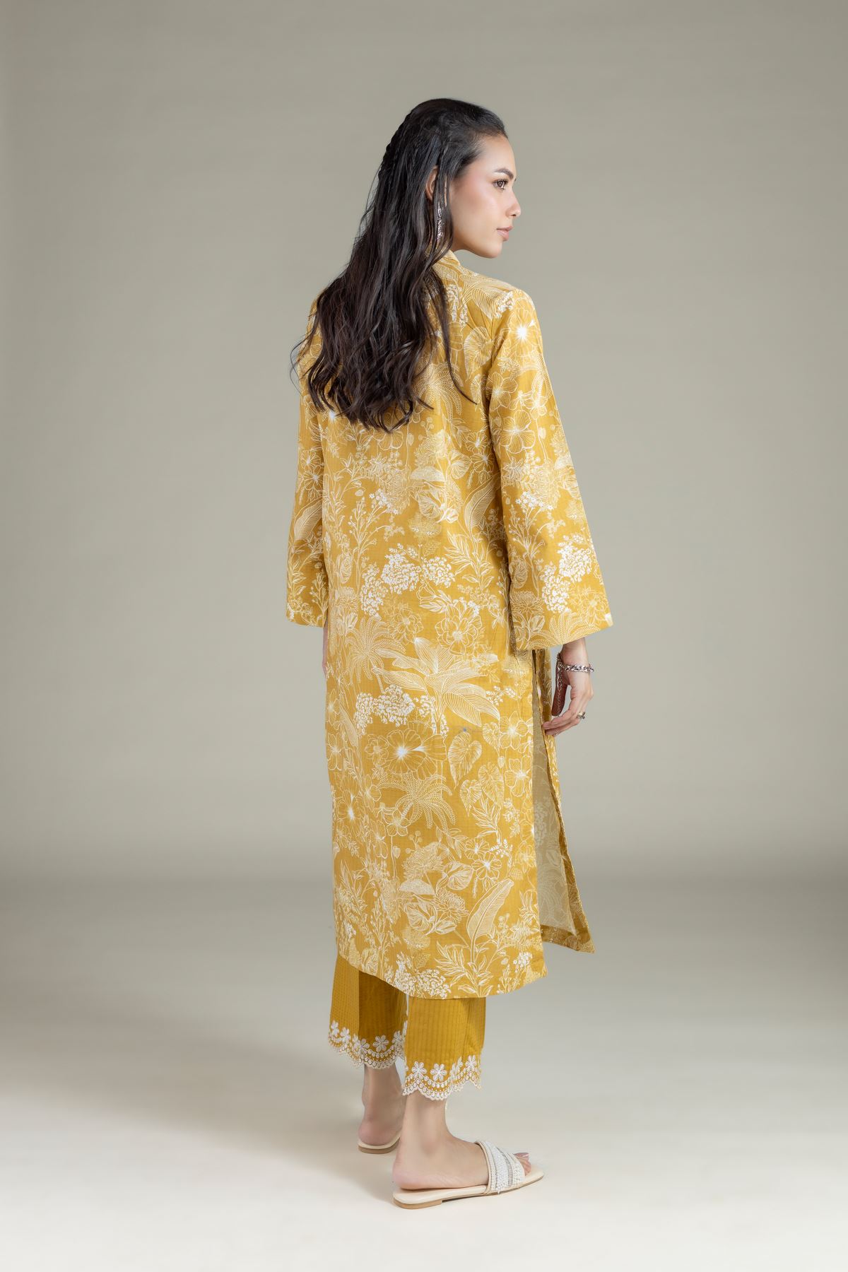 Printed Cotton Dobby Kurta - T-A22-26-107FA-VG