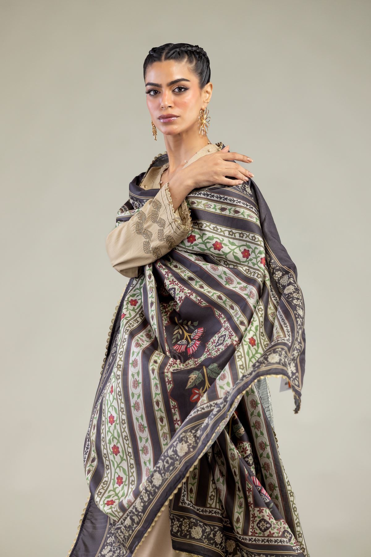 Printed Polyester Silk Polyester Silk Dupatta - 2-26-203-A-F1-VG
