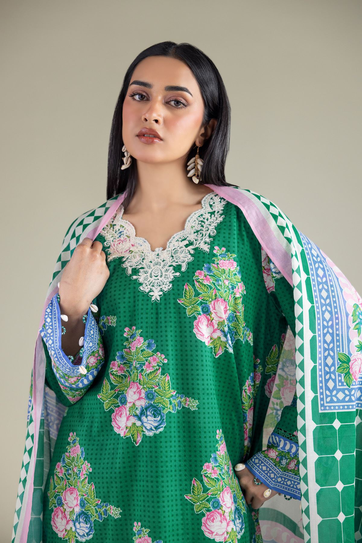 Embroidered Lawn Tailored Lawn Set - T-A11-26-101FH1-VG