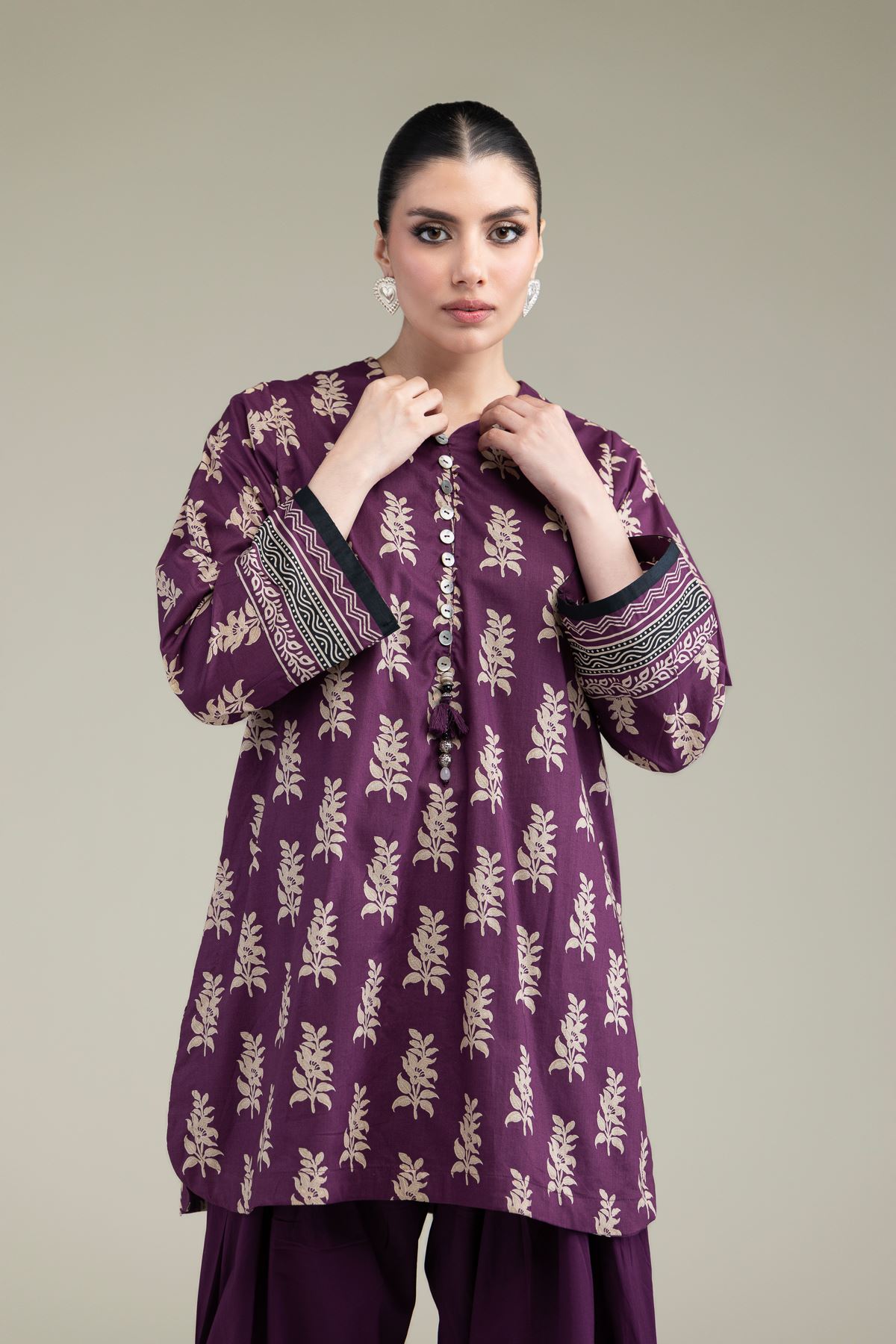 Printed Cambric Short Cambric Kurta - 1-26-238-A-J1-VG