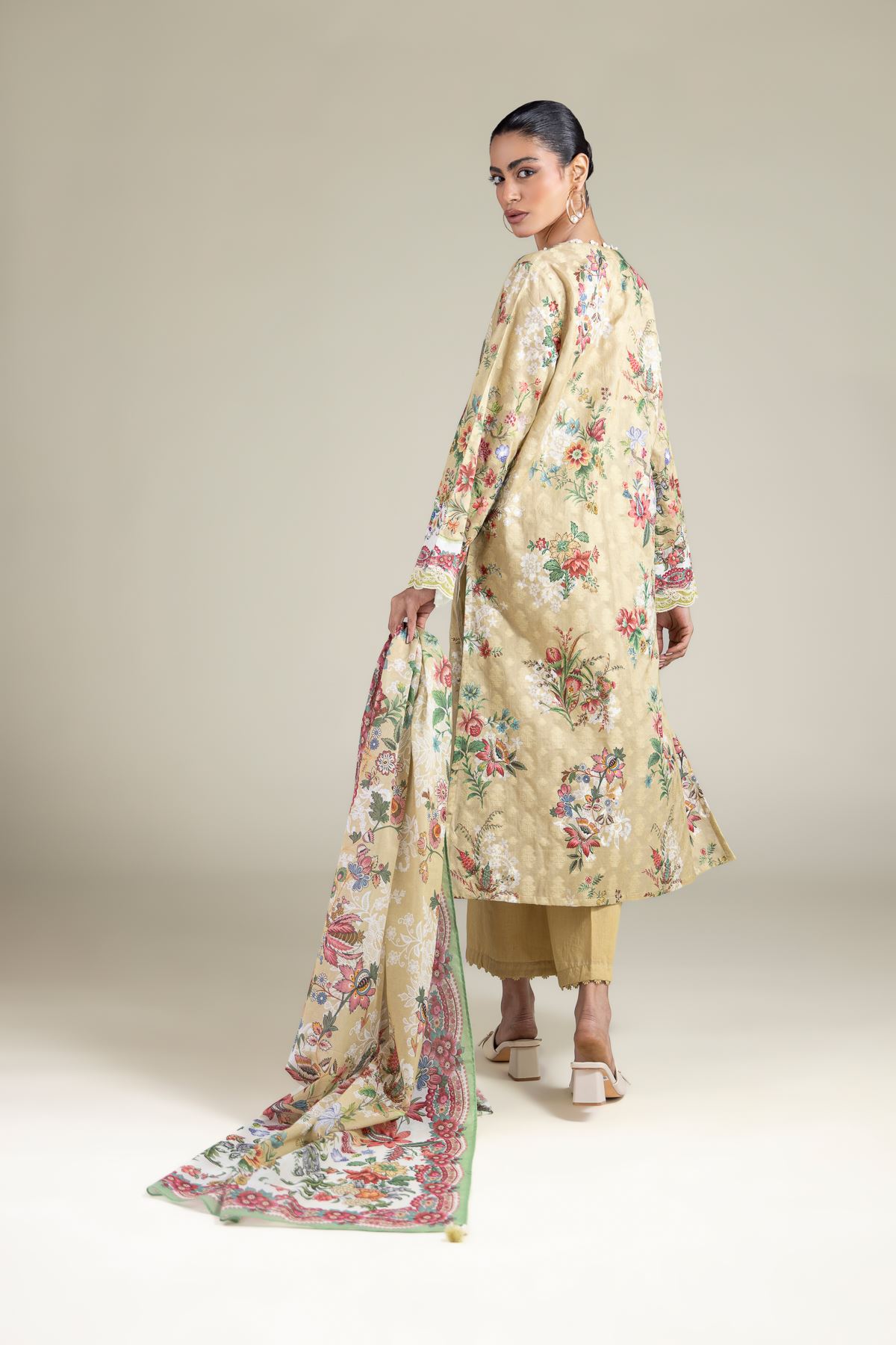 Embroidered Broshia Tailored 3 Piece - 1-26-303-B-A1-VG