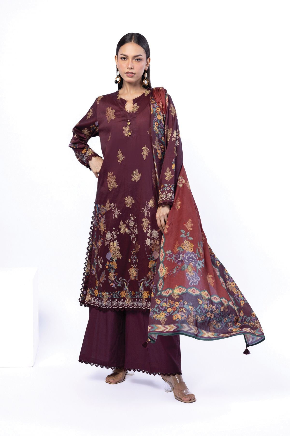 Printed Jacquard Fabrics 3 Piece - A22-26-103FA1-VG