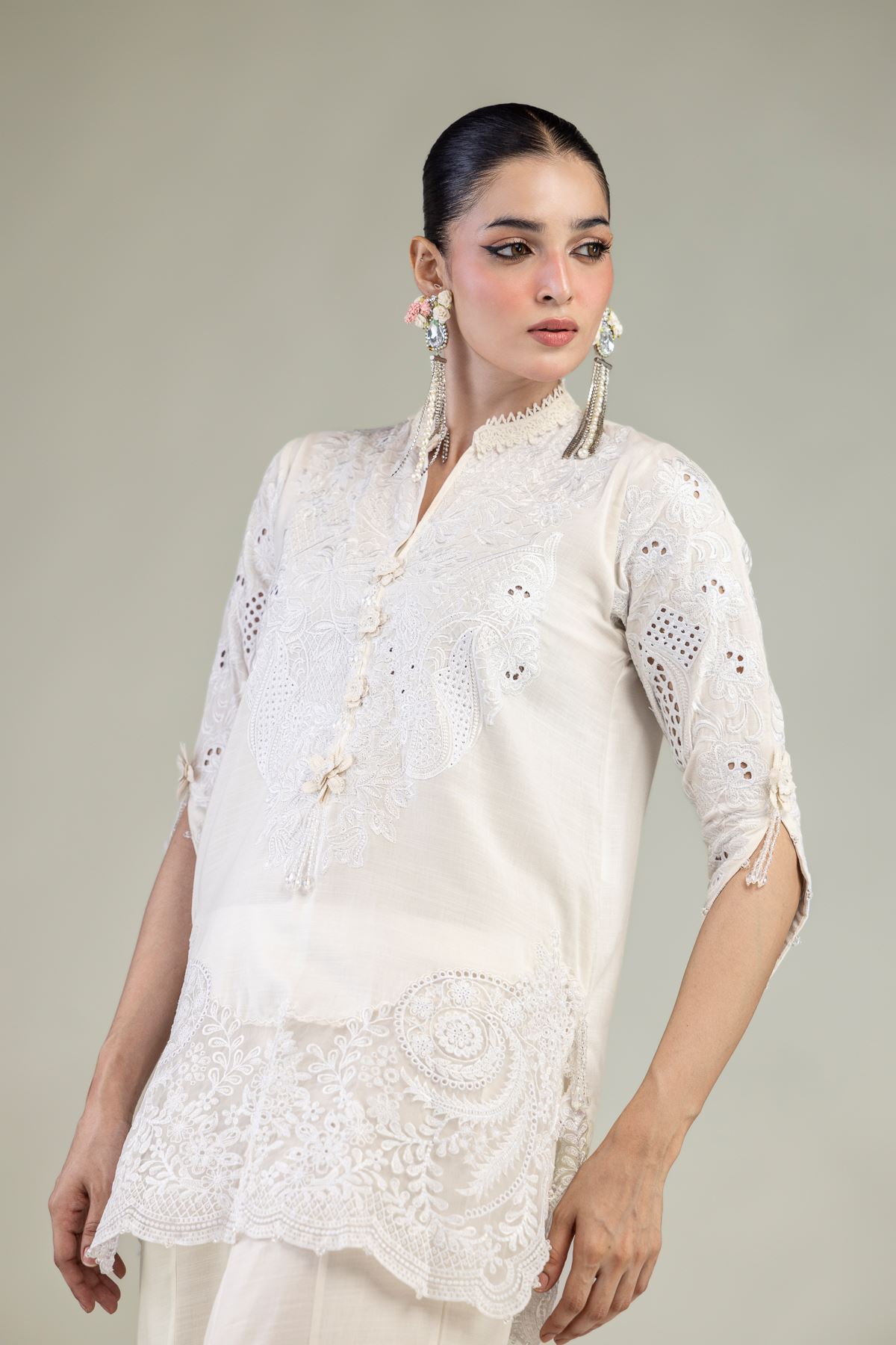 Raw Silk 2-Piece Co-ord Set - T-A11-26-118FI2-VG